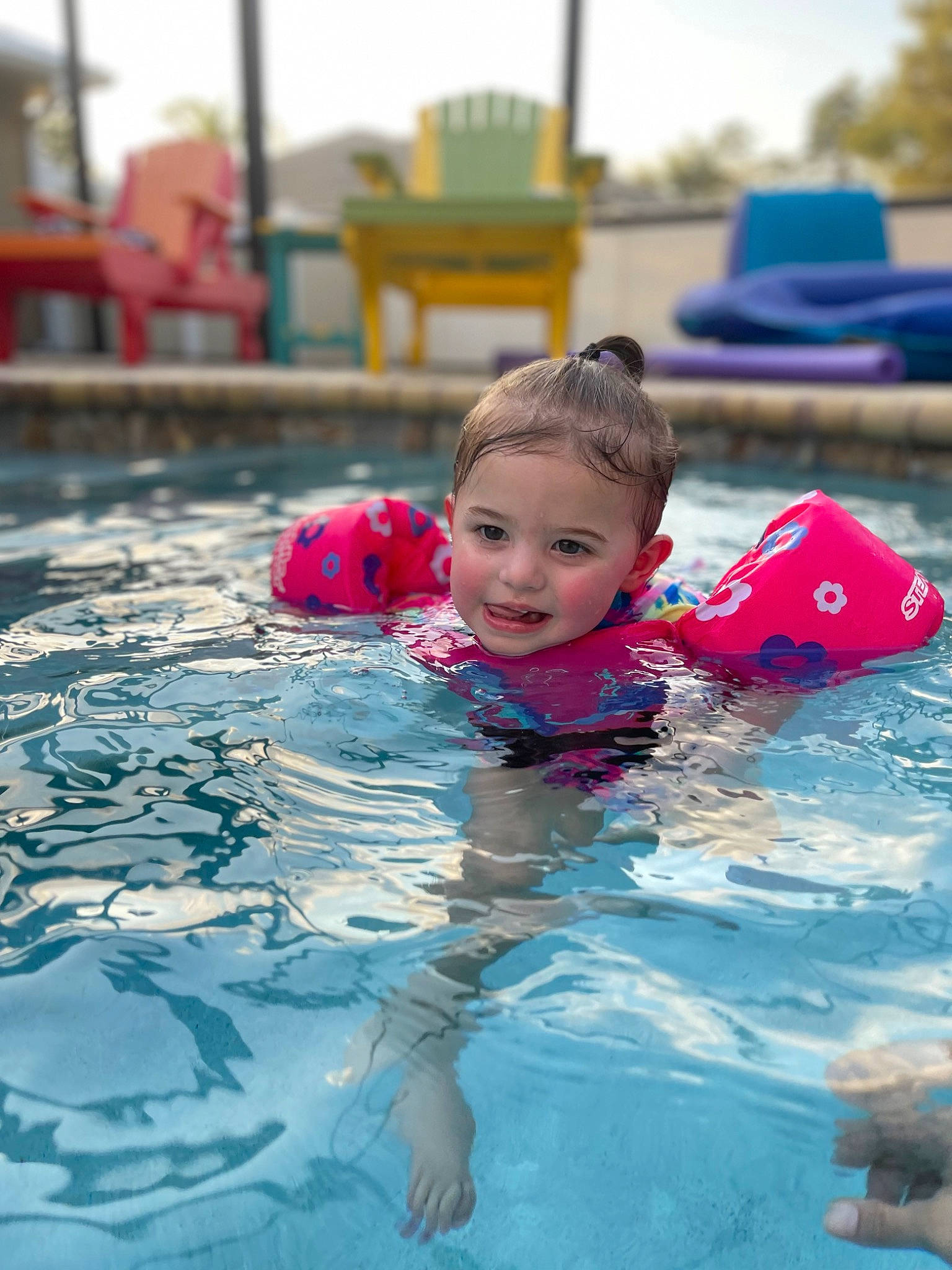 Magnolia joined the competition — help win amazing prizes! azure, baby, blue, body_of_water, child, eye, face, fun, happy, head, headgear, joy, leisure, outdoor_recreation, person, personal_protective_equipment, recreation, sky, smile, swimming_pool