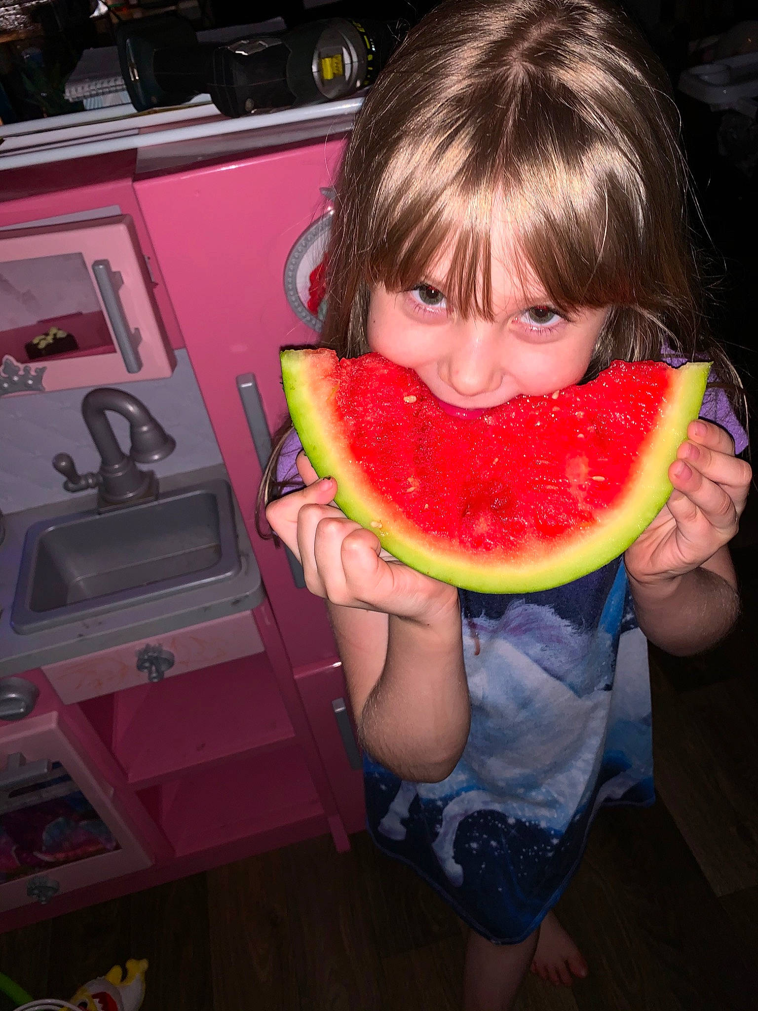 Paizley is registered to the contest to win money with this photo: _and_melon_family, _gourd, child, citrullus, cucumber, eating, food, fruit, melon, person, plant, smile, superfood, toddler, watermelon