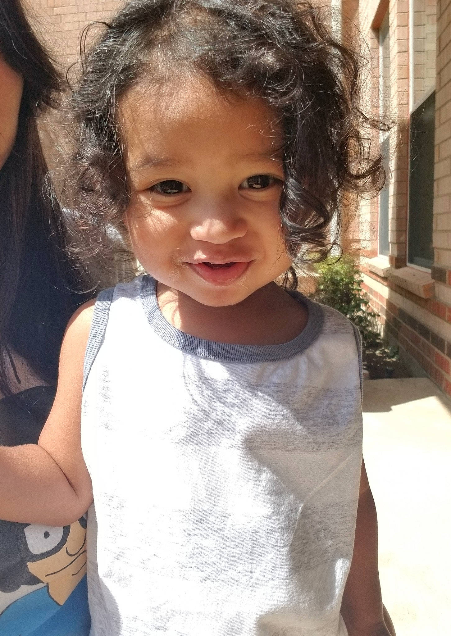 Jaxonn joined the competition — help win amazing prizes! black_hair, brown_hair, child, child_model, face, forehead, gesture, hair, hairstyle, long_hair, person, smile, toddler