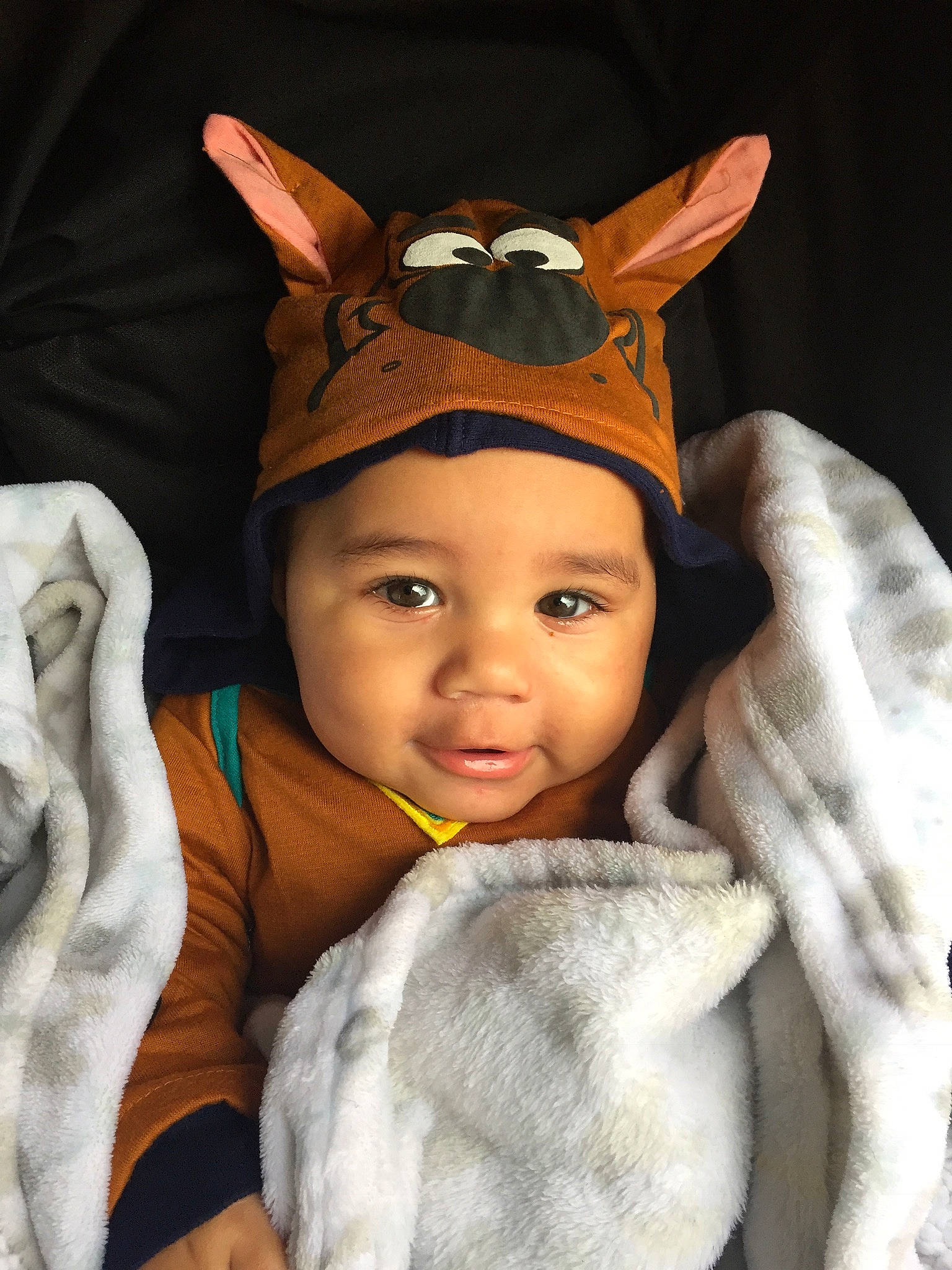 Davien joined the competition — help win amazing prizes! baby, cap, chin, cool, costume_hat, ear, eye, eyebrow, eyelash, face, fawn, flash_photography, hair, happy, head, headgear, headwear, human_body, neck, person