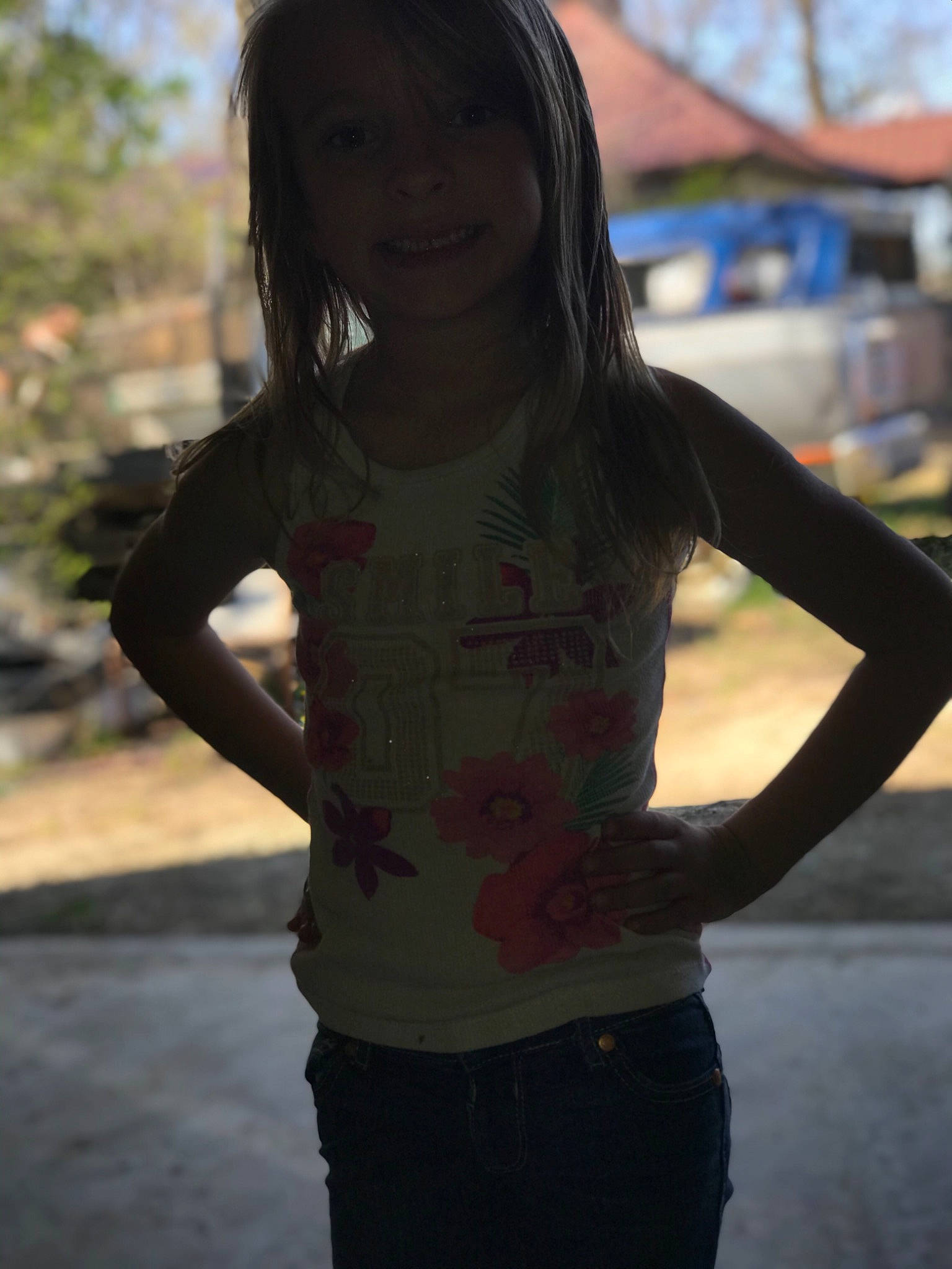 Righlyn is registered to the contest to win money with this photo: beauty, black, black_hair, child, hand, jeans, joy, long_hair, person, photo_shoot, photography, shoulder, sleeve, t_shirt, top, tree, under_exposed