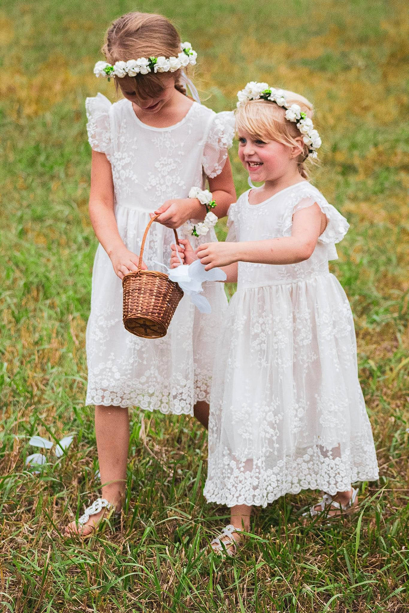 Brooklyn joined the competition — help win amazing prizes! baby, bridal_clothing, child, dress, family, grass, grass_family, hair_accessory, happy, joy, meadow, people, people_in_nature, person, photograph, photography, plant, sibling, summer, toddler