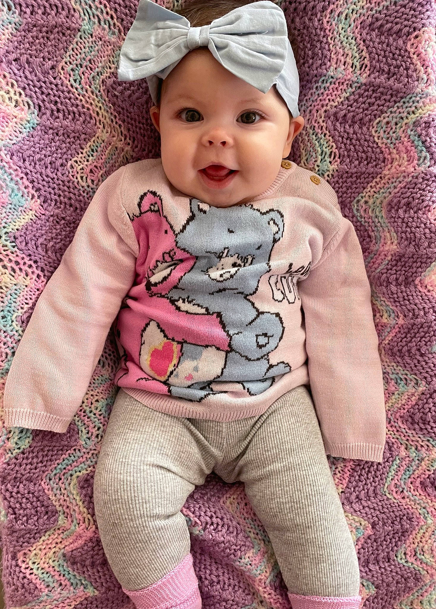 Sofia joined the competition — help win amazing prizes! baby, baby_toddler_clothing, cap, cheek, costume_hat, eye, face, happy, head, headwear, linens, lip, magenta, outerwear, pattern, person, pink, skin, sleeve, t_shirt