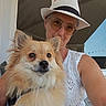 Iowa Et Shadow participe au concours pour gagner de l'argent avec cette photo : accessories, adult, animal, canine, cap, clothing, cockerspaniel, dog, face, female, glasses, hat, head, person, pet, photography, portrait, puppy, sunhat, woman