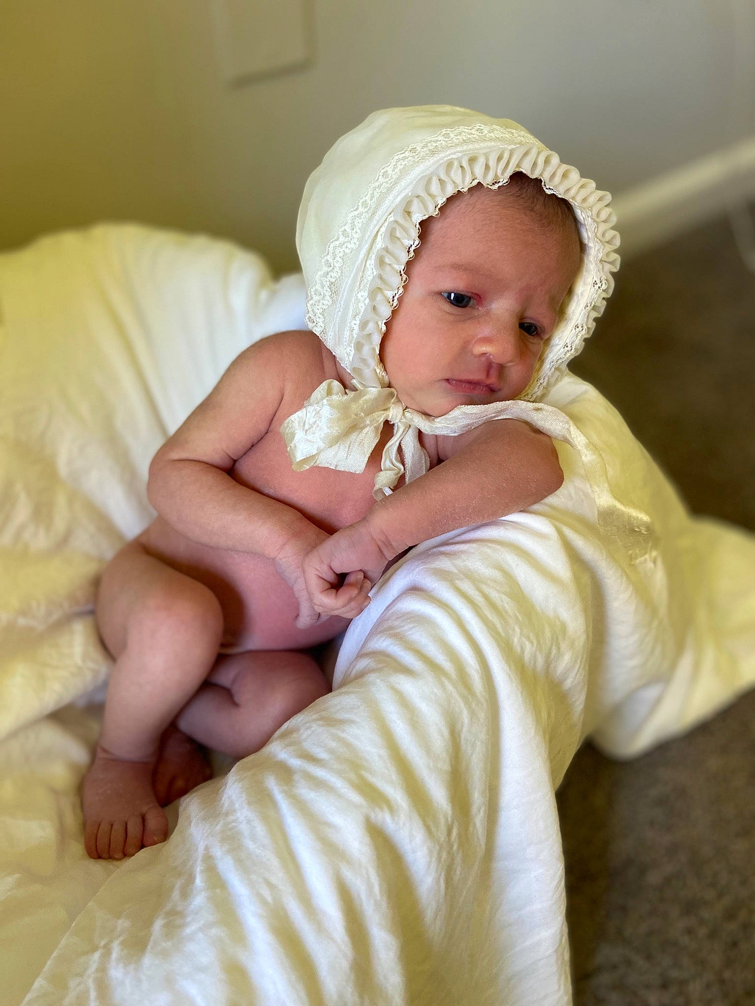 Martha joined the competition — help win amazing prizes! baby, baby_products, baby_sleeping, beanie, beige, bonnet, cap, child, fashion_accessory, finger, hand, hat, headgear, leg, person, product, skin, toddler