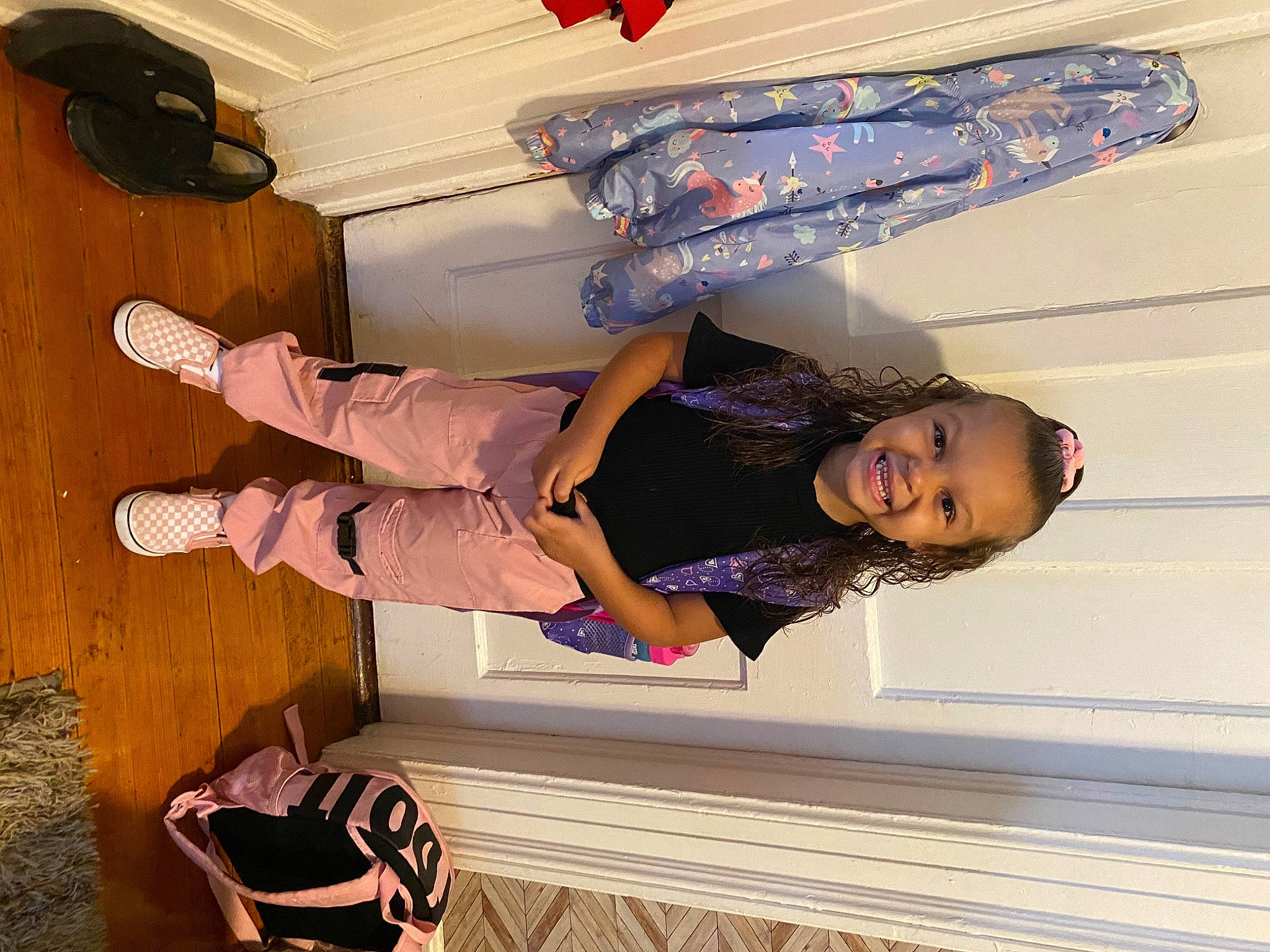 Khloe joined the competition — help win amazing prizes! black, ceiling, comfort, elbow, flooring, fun, happy, hardwood, joy, leisure, person, room, smile, thigh, walking_shoe, white, wood