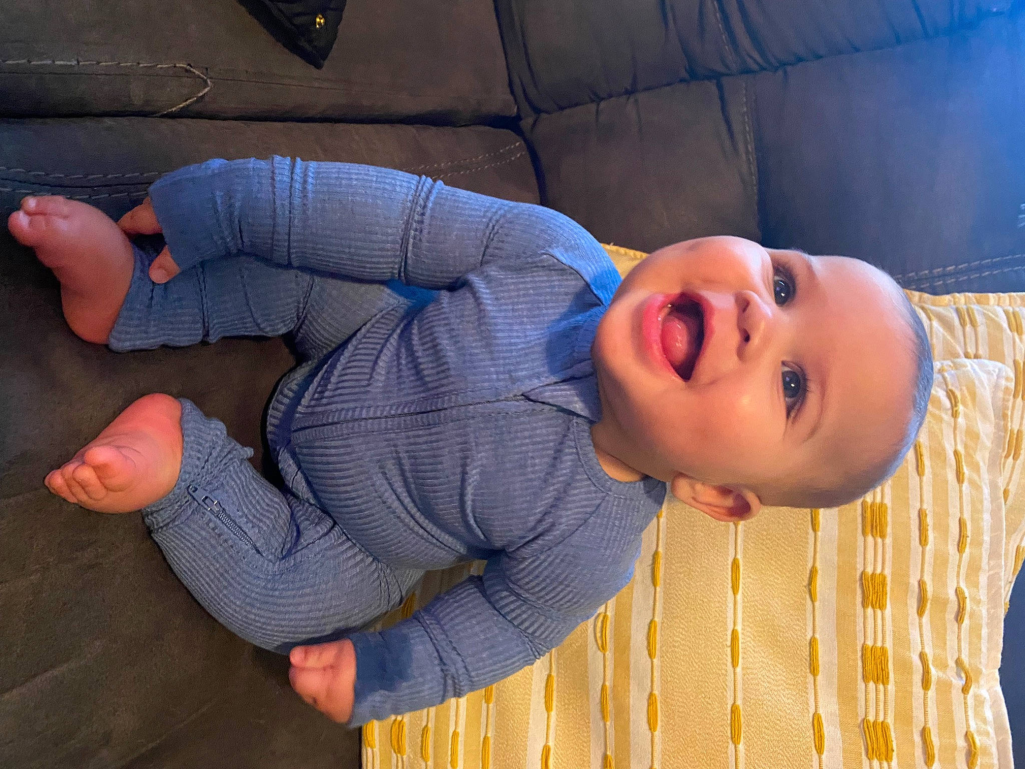 Kamden joined the competition — help win amazing prizes! arm, baby, baby_toddler_clothing, child, comfort, elbow, facial_expression, flooring, fun, gesture, happy, human_body, human_leg, joint, nose, person, sleeve, smile, thumb, toddler