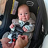Paxton joined the competition — help win amazing prizes! baby, baby_face, car_seat, care, child, clothing, cute, evenflo, hands, harness, indoor, infant, infant_clothing, person, portrait, safety, seat, seatbelt, smile, straps