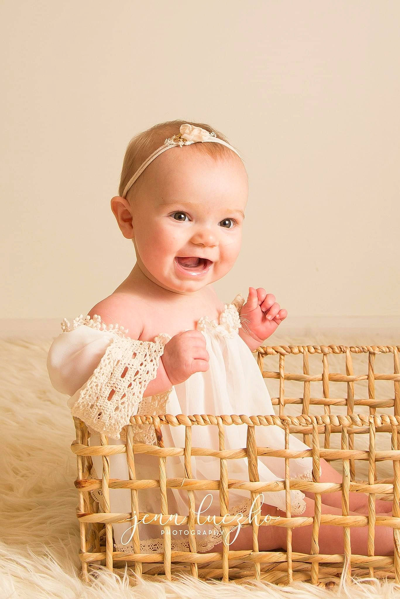 Avella joined the competition — help win amazing prizes! baby, baby_laughing, baby_toddler_clothing, child, comfort, face, facial_expression, flash_photography, flooring, fun, happy, headband, headpiece, joy, pattern, peach, person, product, skin, sleeve
