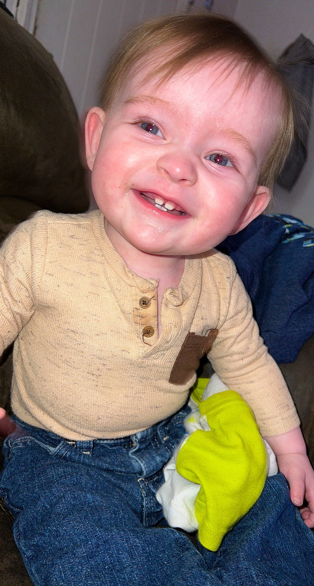 Karter joined the competition — help win amazing prizes! baby_toddler_clothing, blue, cheek, chin, eye, eyebrow, facial_expression, finger, happy, human_body, iris, joy, lip, mouth, neck, nose, organ, person, skin, sleeve