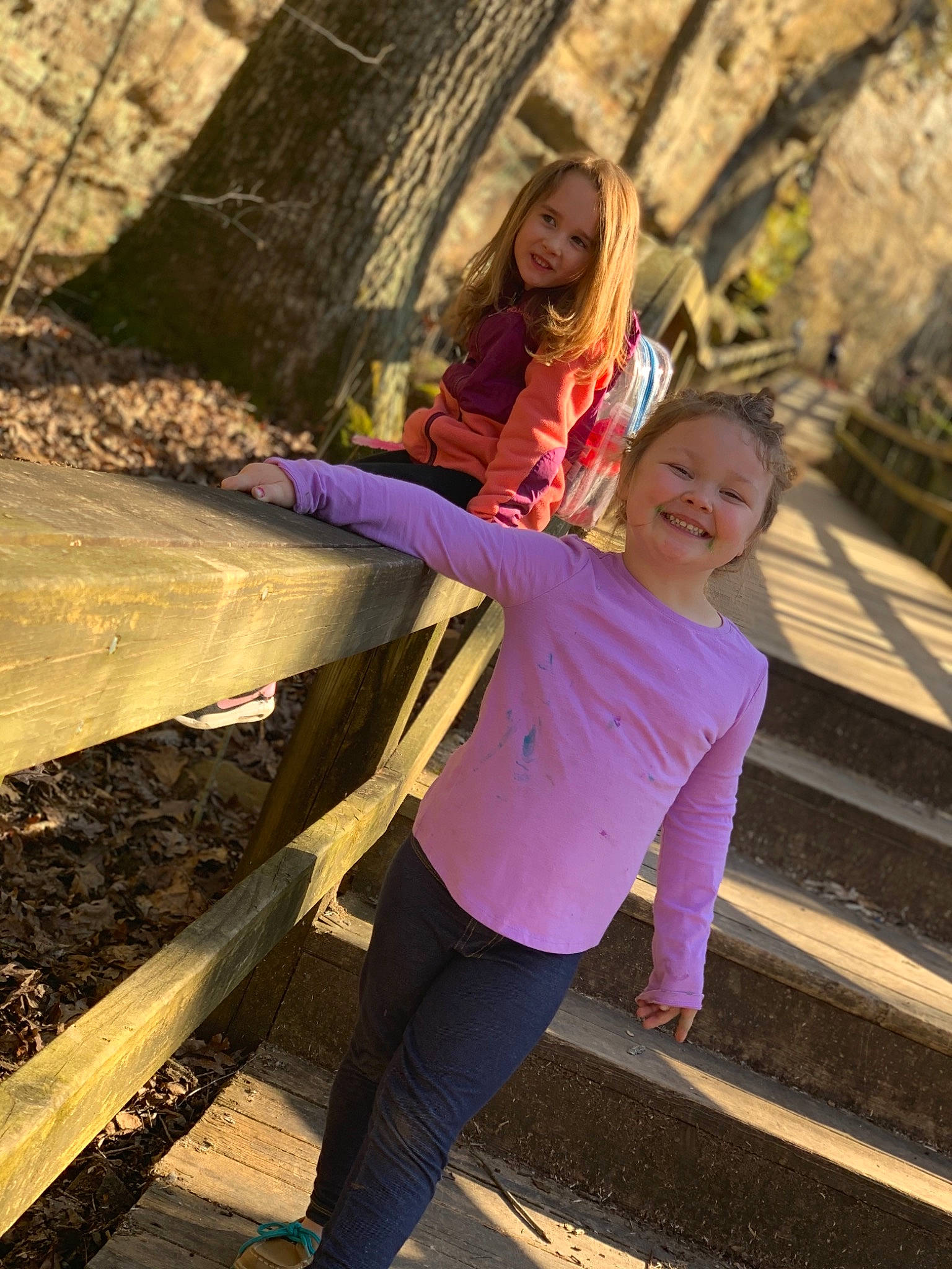 Mackenzie joined the competition — help win amazing prizes! child, fawn, fun, joy, leisure, person, photography, plant, rock, smile, tree, vacation, wood