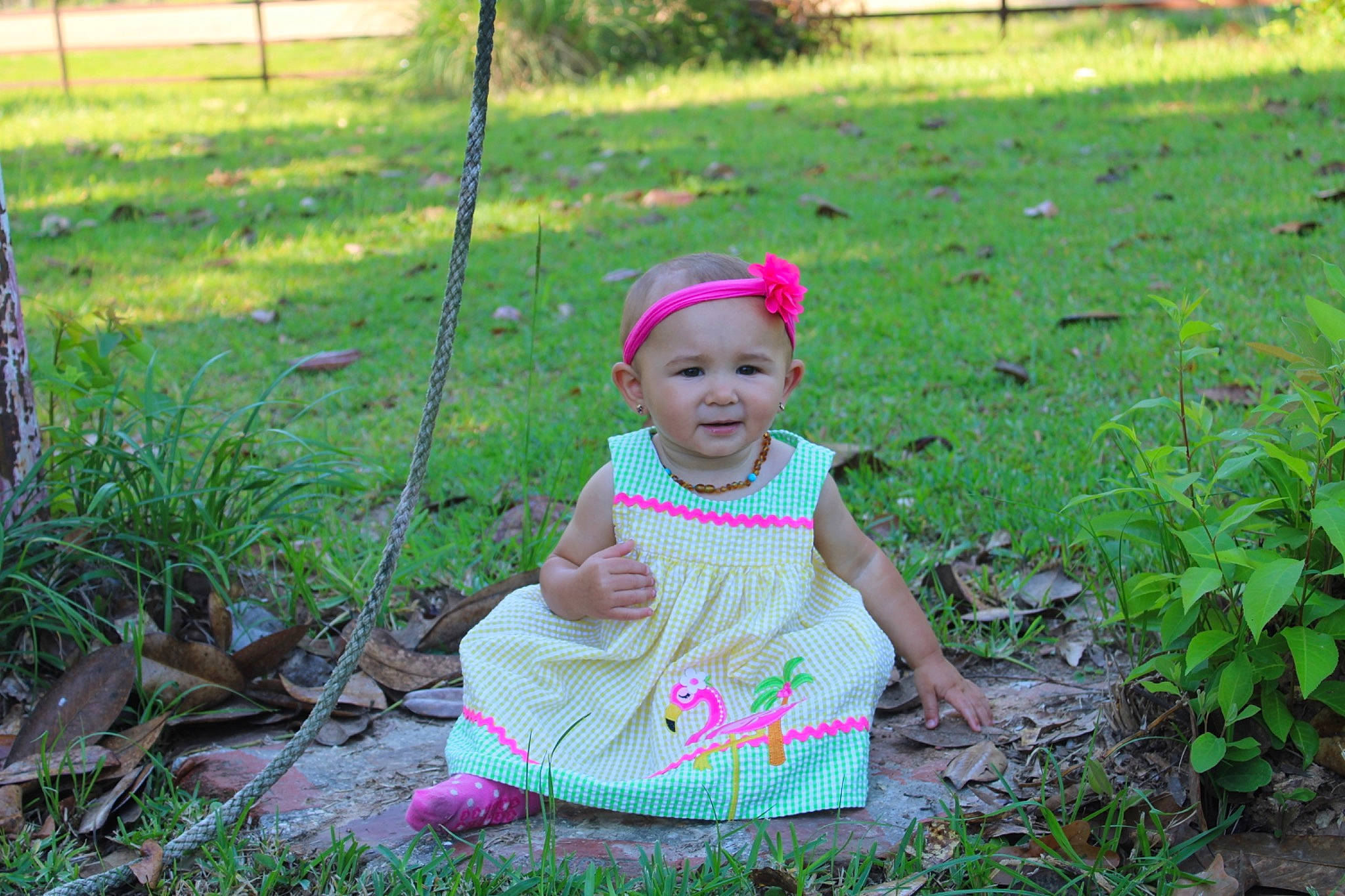 Kasidy joined the competition — help win amazing prizes! adaptation, child, fun, grass, happy, headgear, headwear, leaf, people, person, pink, plant, plantation, play, smile, toddler, vacation