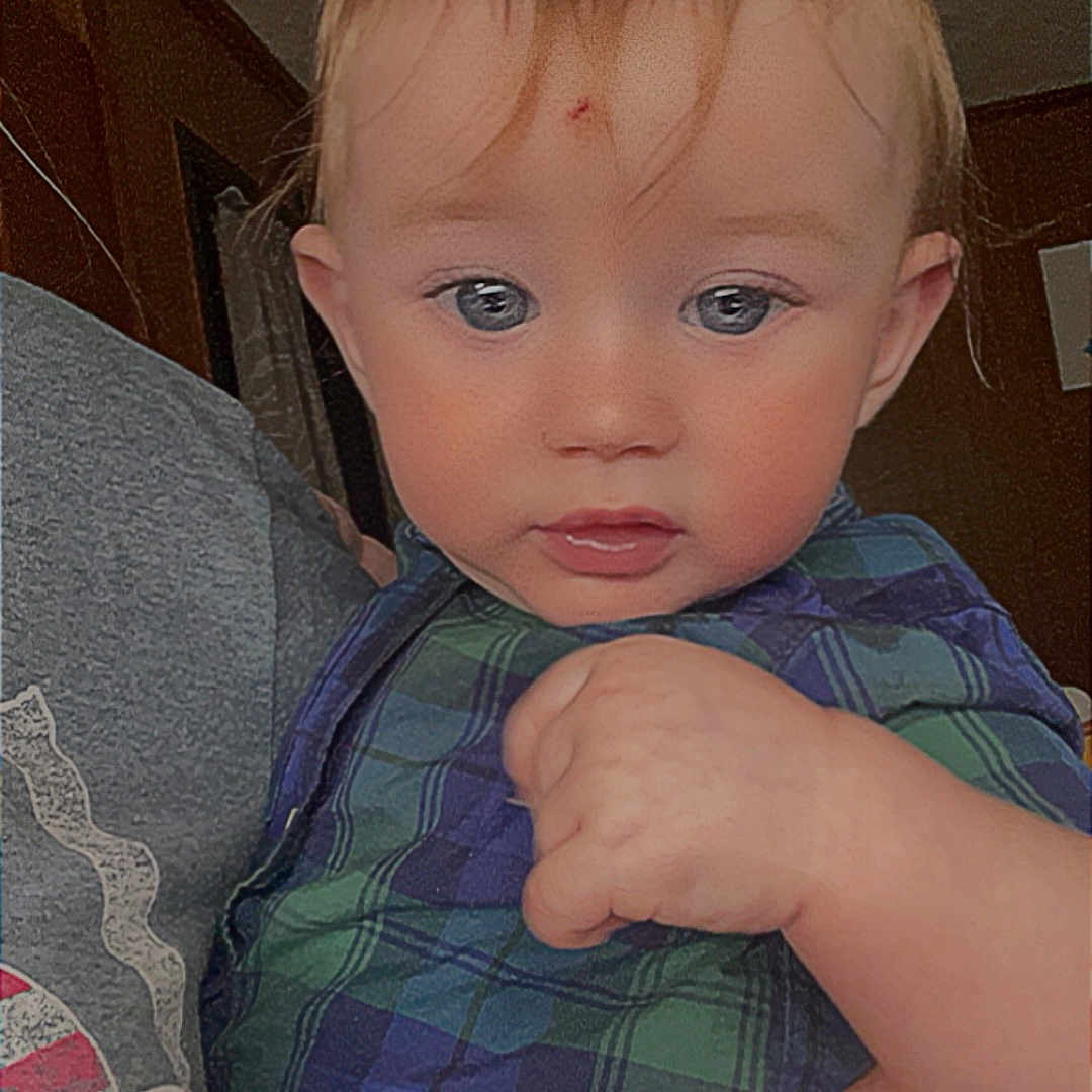 Liam joined the competition — help win amazing prizes! baby, blanket, bodypart, closet, clothing, couch, cushion, face, finger, furniture, hand, head, homedecor, linen, pants, person, photography, portrait, t_shirt, tartan