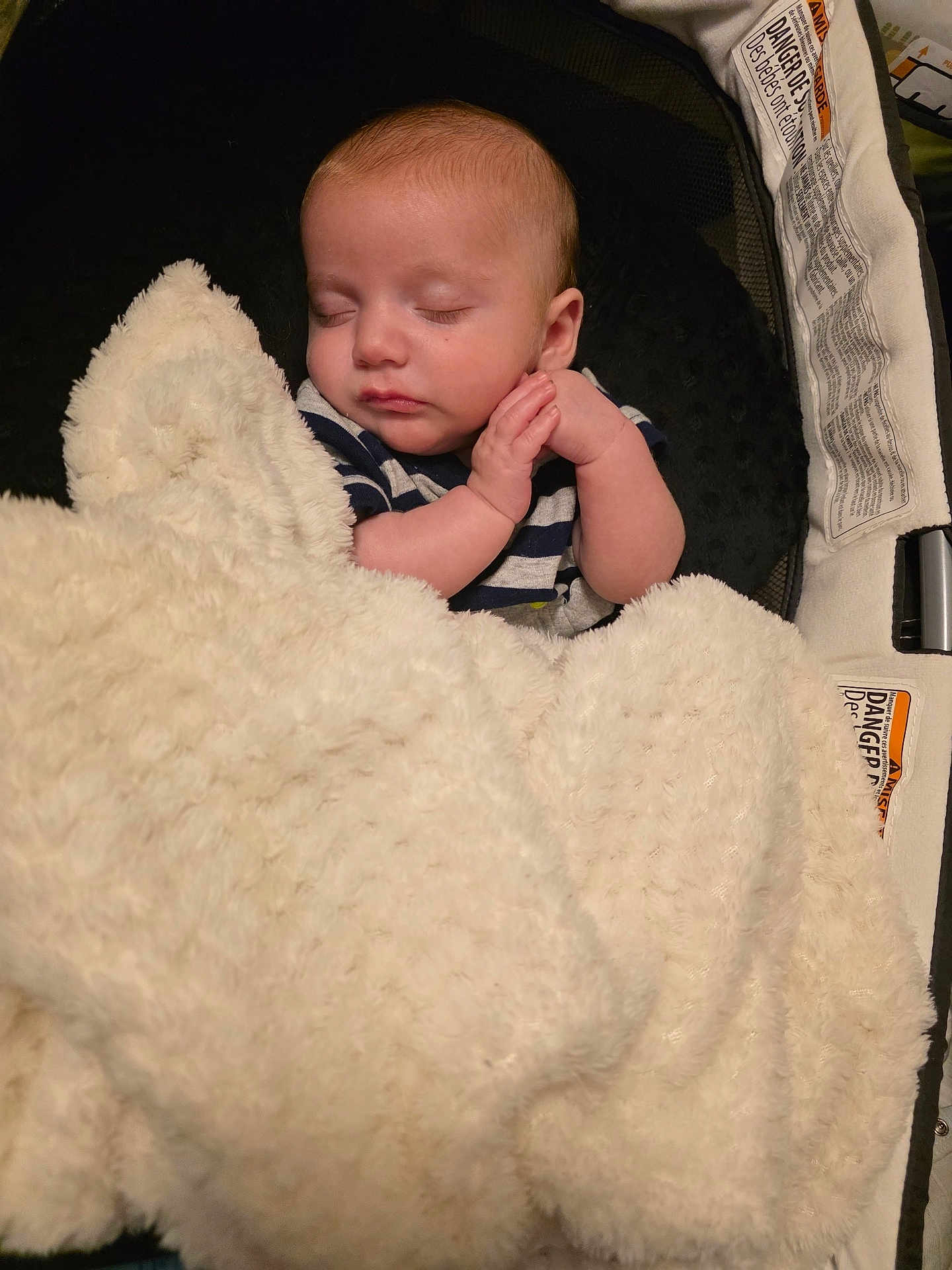 Remington joined the competition — help win amazing prizes! baby, sleeping, blanket, infant, cushion, carrier, clothing, hands, face, peaceful, rest, soft, comfort, indoor, newborn, cute, toddler, child, portrait, nap