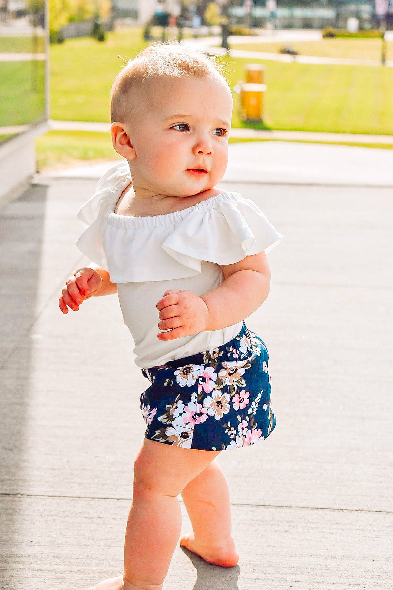 Oaklee joined the competition — help win amazing prizes! baby, baby_toddler_clothing, child, fun, happy, knee, neck, orange, person, photograph, shorts, shoulder, skin, sleeve, smile, street_fashion, summer, t_shirt, toddler, waist