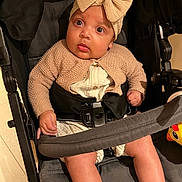 Kreed is registered to the contest to win money with this photo: accessories, baby, belt, cap, car, car_interior, carseat, clothing, face, hat, head, pants, person, photography, portrait, sitting, stroller, toy, transportation, vehicle