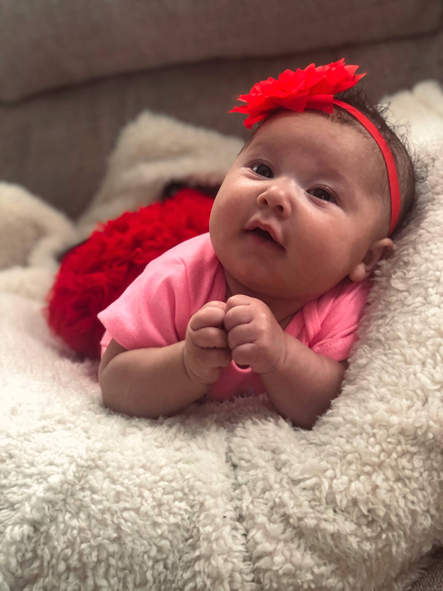 Malayna is registered to the contest to win money with this photo: baby, baby_sleeping, cheek, child, face, fur, head, headgear, headwear, lip, mouth, nose, person, pink, red, skin, smile, toddler