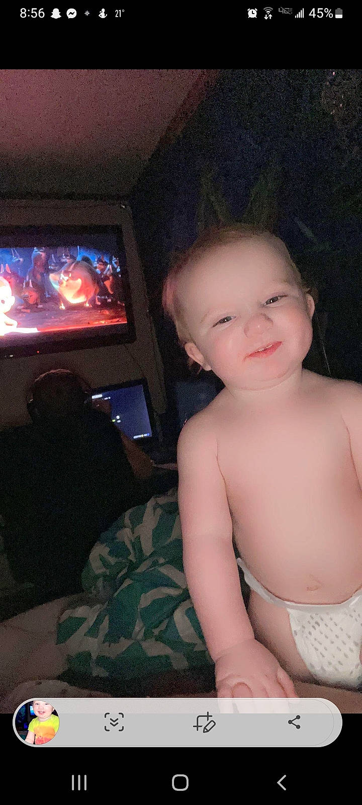 Brody joined the competition — help win amazing prizes! cheek, chest, chin, elbow, eyebrow, finger, flash_photography, fun, human_body, iris, lip, mouth, muscle, nose, person, skin, smile, standing, television, television_set