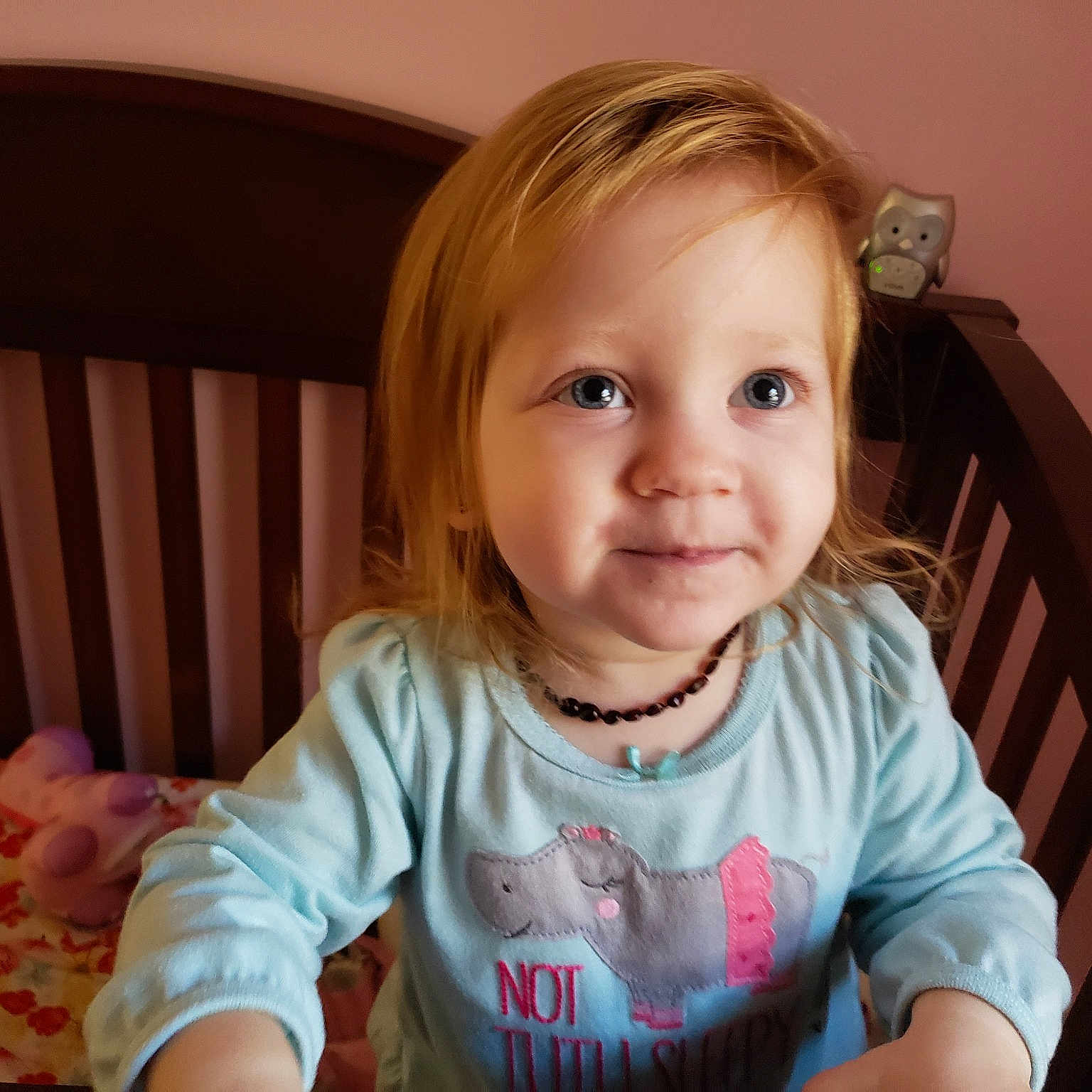 Lily Mae is registered to the contest to win money with this photo: blond, cheek, child, day, eye, face, facial_expression, girl, hair, hairstyle, head, human_hair_color, infant, mouth, nose, organ, person, sitting, skin, smile