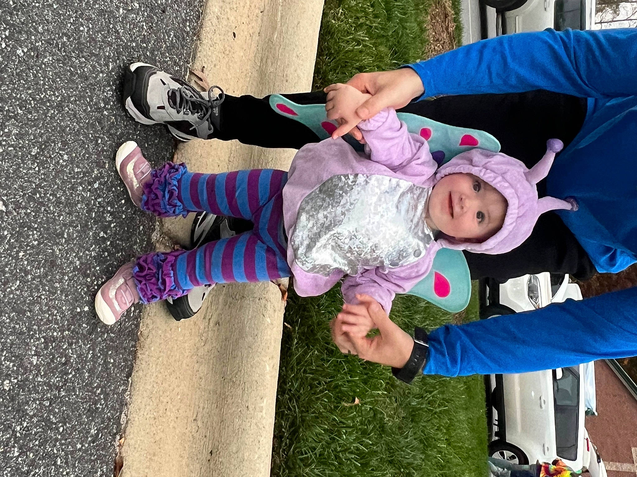Maci joined the competition — help win amazing prizes! asphalt, baby, baby_toddler_clothing, child, foot, fun, grass, happy, hat, headwear, human_leg, joy, leisure, person, pink, plant, recreation, road_surface, sock, toddler