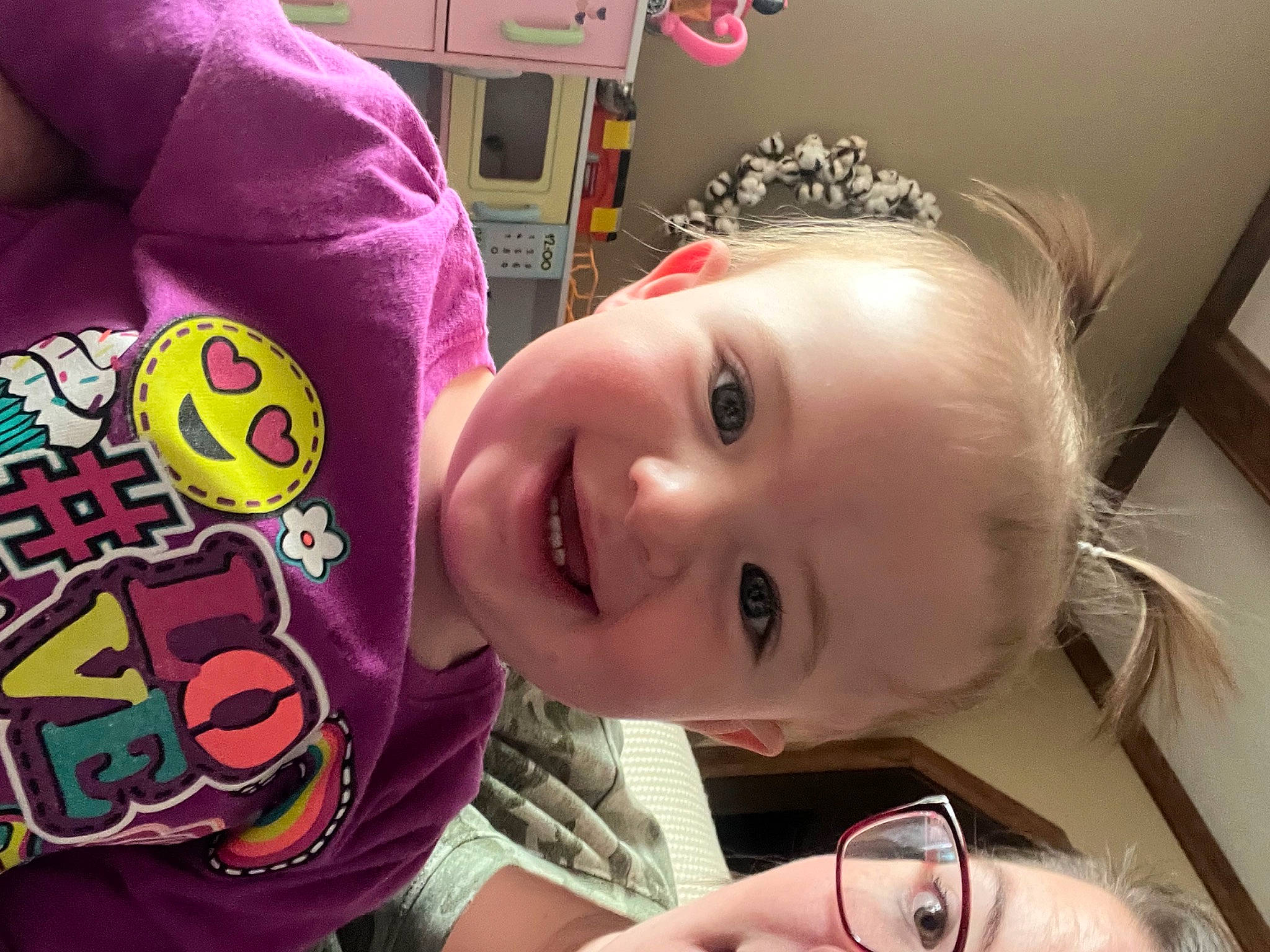 Maci joined the competition — help win amazing prizes! baby, baby_toddler_clothing, cheek, child, ear, eye, eyelash, fun, happy, iris, joy, magenta, mouth, nose, person, pink, selfie, skin, sleeve, smile
