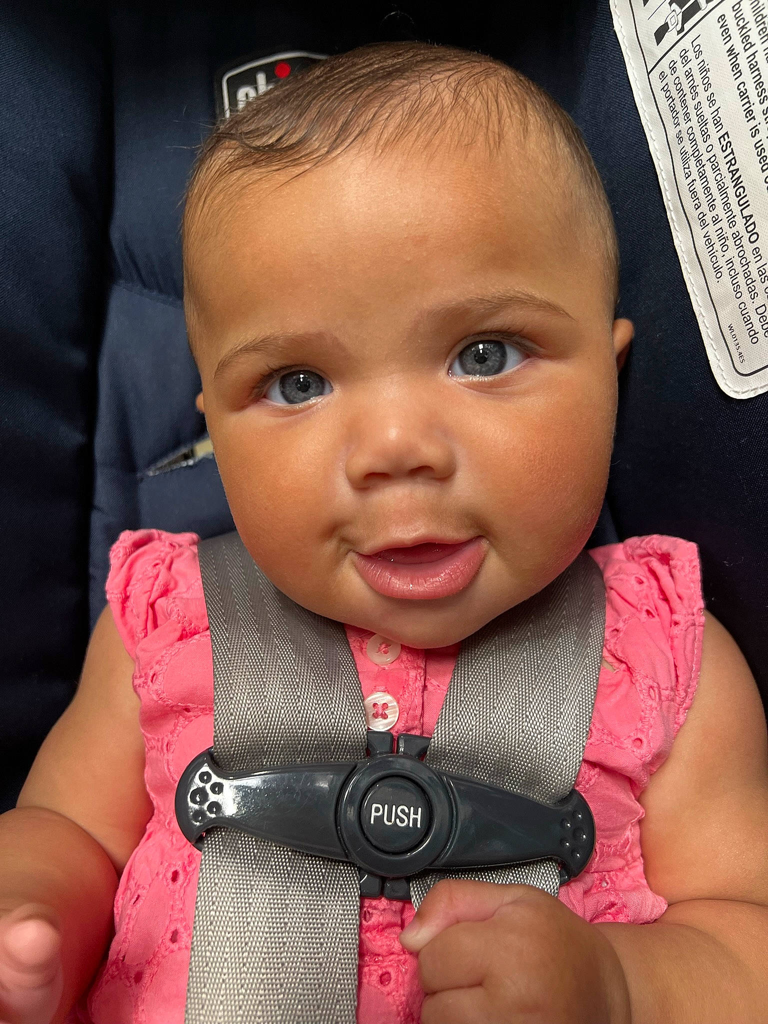 Emmy is registered to the contest to win money with this photo: baby_toddler_clothing, cheek, chin, ear, eye, eyebrow, eyelash, face, finger, forehead, gesture, hand, head, iris, lip, mouth, neck, nose, person, skin