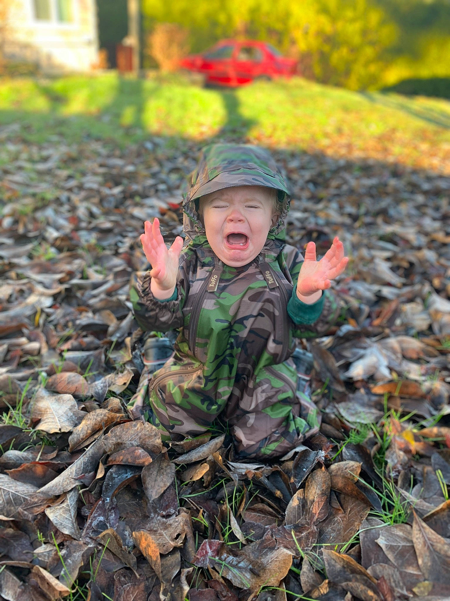 Kessler joined the competition — help win amazing prizes! army, autumn, camouflage, child, design, gun, headwear, leaf, military, military_camouflage, military_uniform, pattern, person, plant, play, recreation, soldier, sorrow