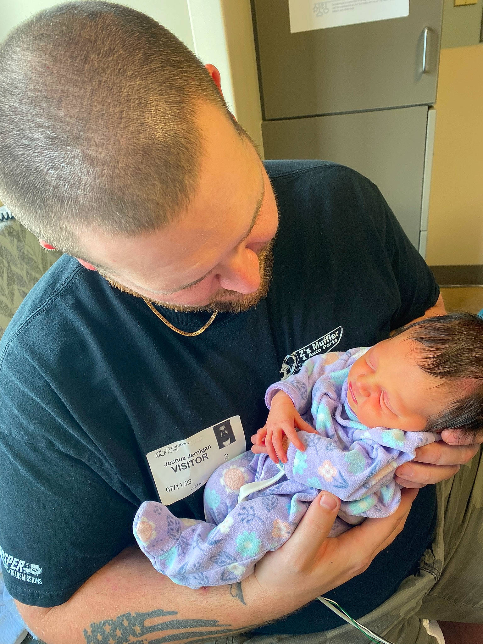 Mattea joined the competition — help win amazing prizes! abdomen, baby, baby_toddler_clothing, buzz_cut, child, comfort, crew_cut, ear, elbow, glasses, lap, person, sitting, t_shirt, toddler