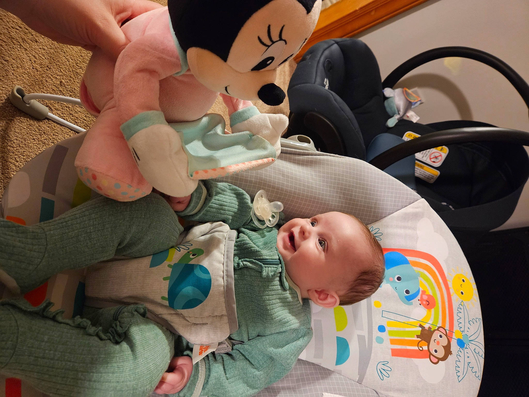 Kinsley joined the competition — help win amazing prizes! art, baby, baby_products, baby_safety, baby_toddler_clothing, baby_toys, carmine, child, comfort, doll, fictional_character, gesture, linens, person, product, room, sitting, stuffed_toy, textile, toddler