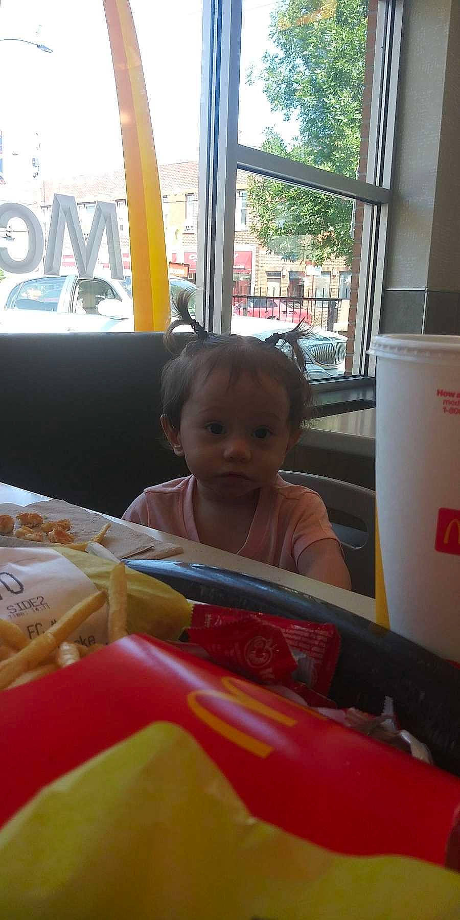 Renezmae joined the competition — help win amazing prizes! automotive_exterior, baby, child, fun, leisure, motor_vehicle, person, plant, play, recreation, room, sitting, t_shirt, toddler, transport, travel, tree, vacation, vehicle, wheel