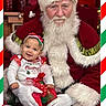 Jadeyn joined the competition — help win amazing prizes! baby, child, santa_claus, christmas, holiday, festive_clothing, red_suit, white_fur, smile, happy, portrait, indoor, decorations, headband, gloves, beard, chair, celebration, seasonal, family