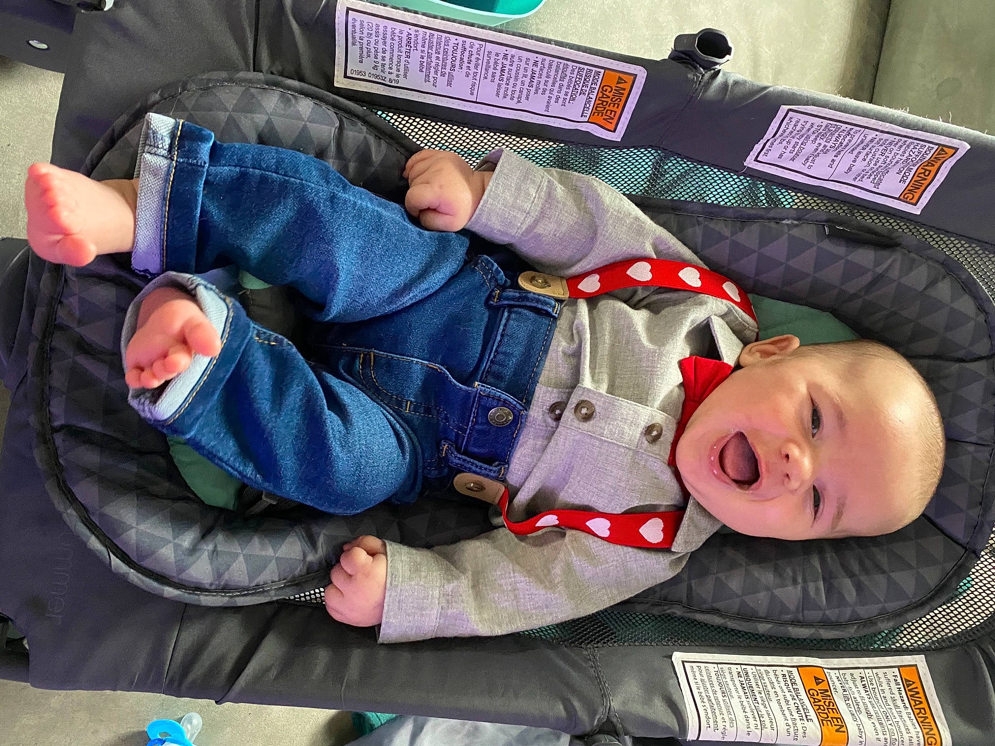 Vidal joined the competition — help win amazing prizes! baby, baby_carriage, baby_products, baby_toddler_clothing, child, comfort, denim, electric_blue, fun, lap, mouth, person, sitting, sleep, smile, textile, toddler, travel