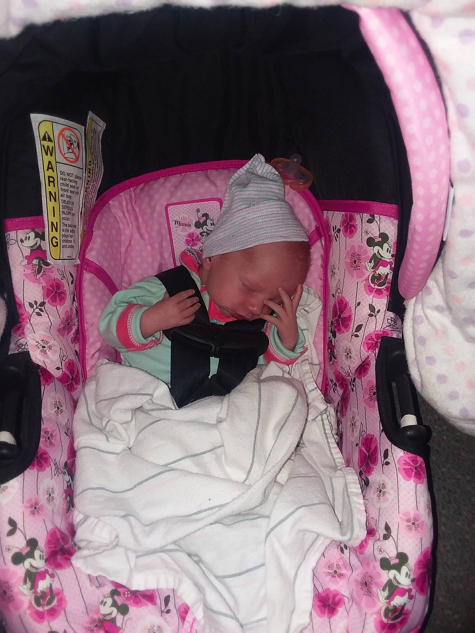 Aniyah joined the competition — help win amazing prizes! baby_carriage, baby_products, child, furniture, girl, infant, magenta, person, pink, product, purple, textile, toddler