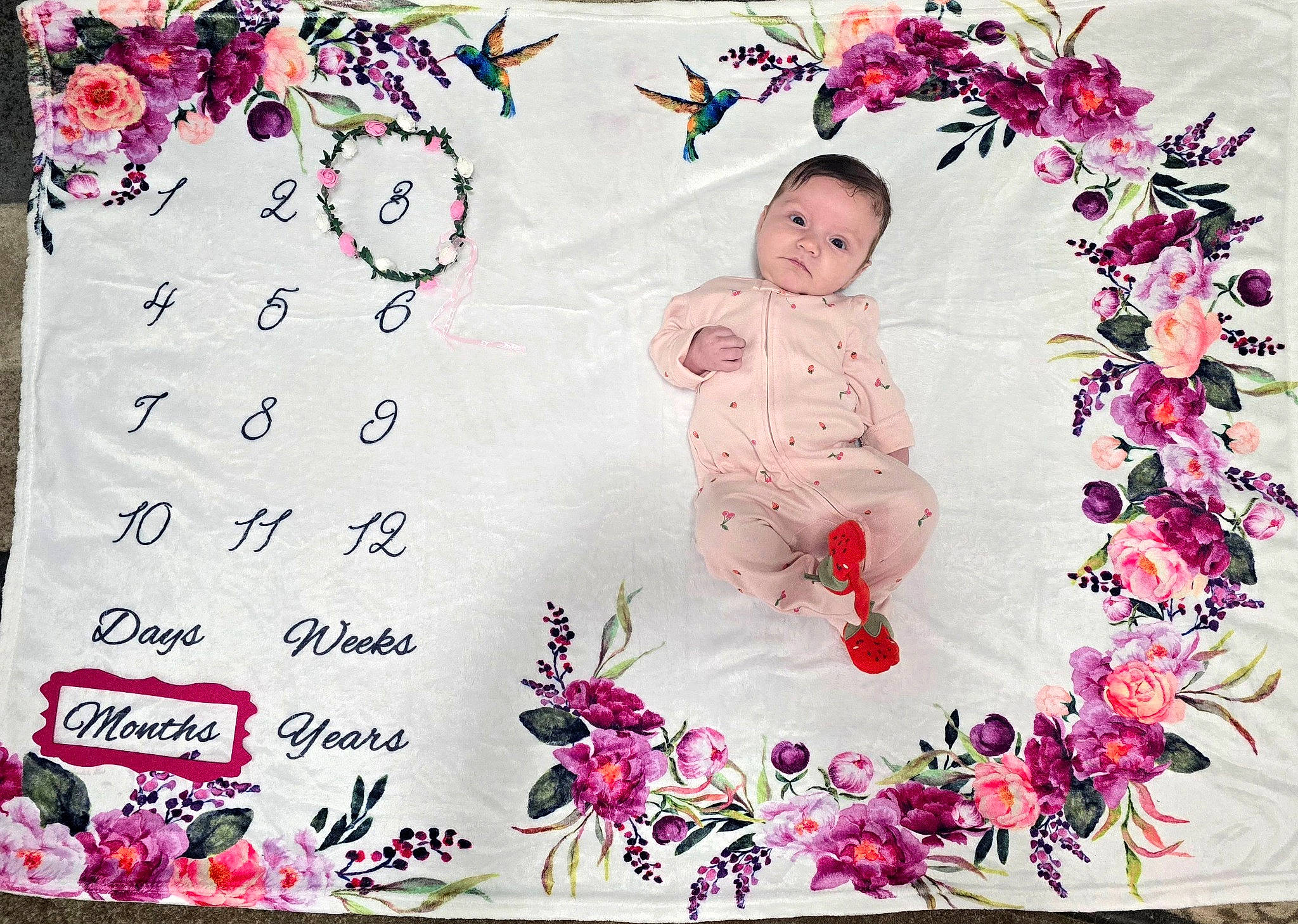 Laylah joined the competition — help win amazing prizes! art, baby, creative_arts, floral_design, flower, font, greeting_card, happy, illustration, linens, magenta, needlework, pattern, pedicel, person, petal, pink, plant, rectangle, textile