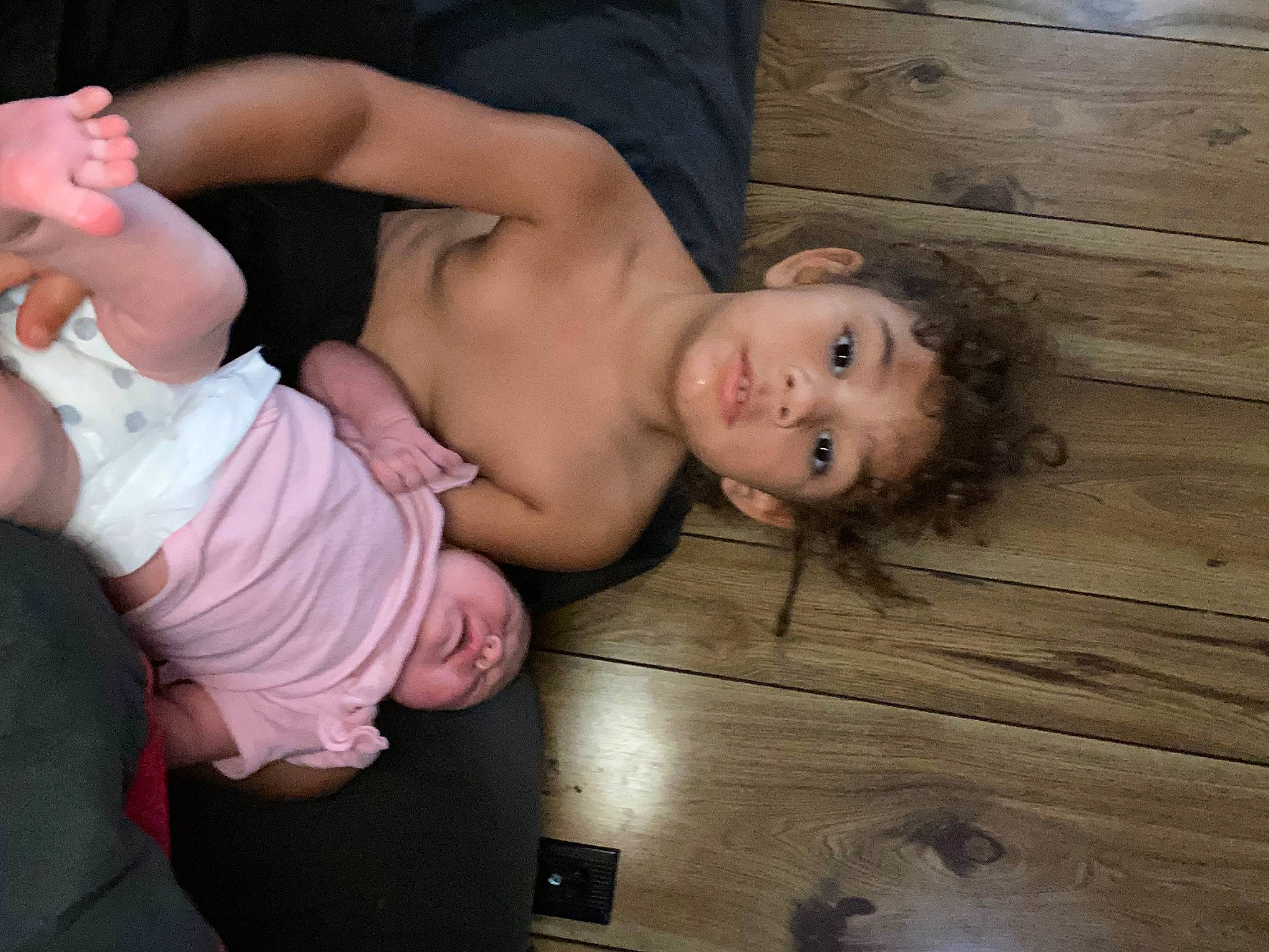 Danni joined the competition — help win amazing prizes! abdomen, baby, baby_toddler_clothing, barefoot, cheek, chest, chin, eye, finger, flooring, gesture, headwear, leg, mouth, nose, person, skin, stomach, thumb, toddler