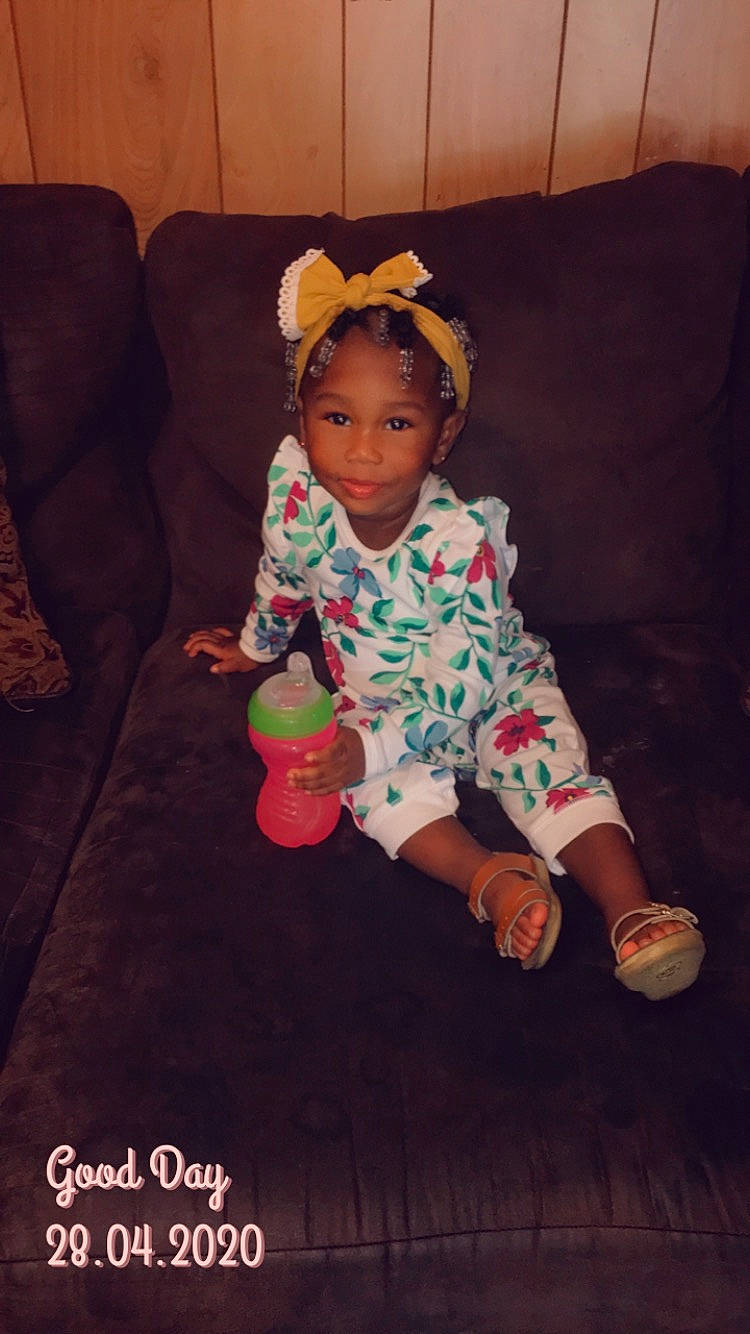 Madilyn joined the competition — help win amazing prizes! baby, child, costume, fun, person, play, sitting, skin, smile, toddler