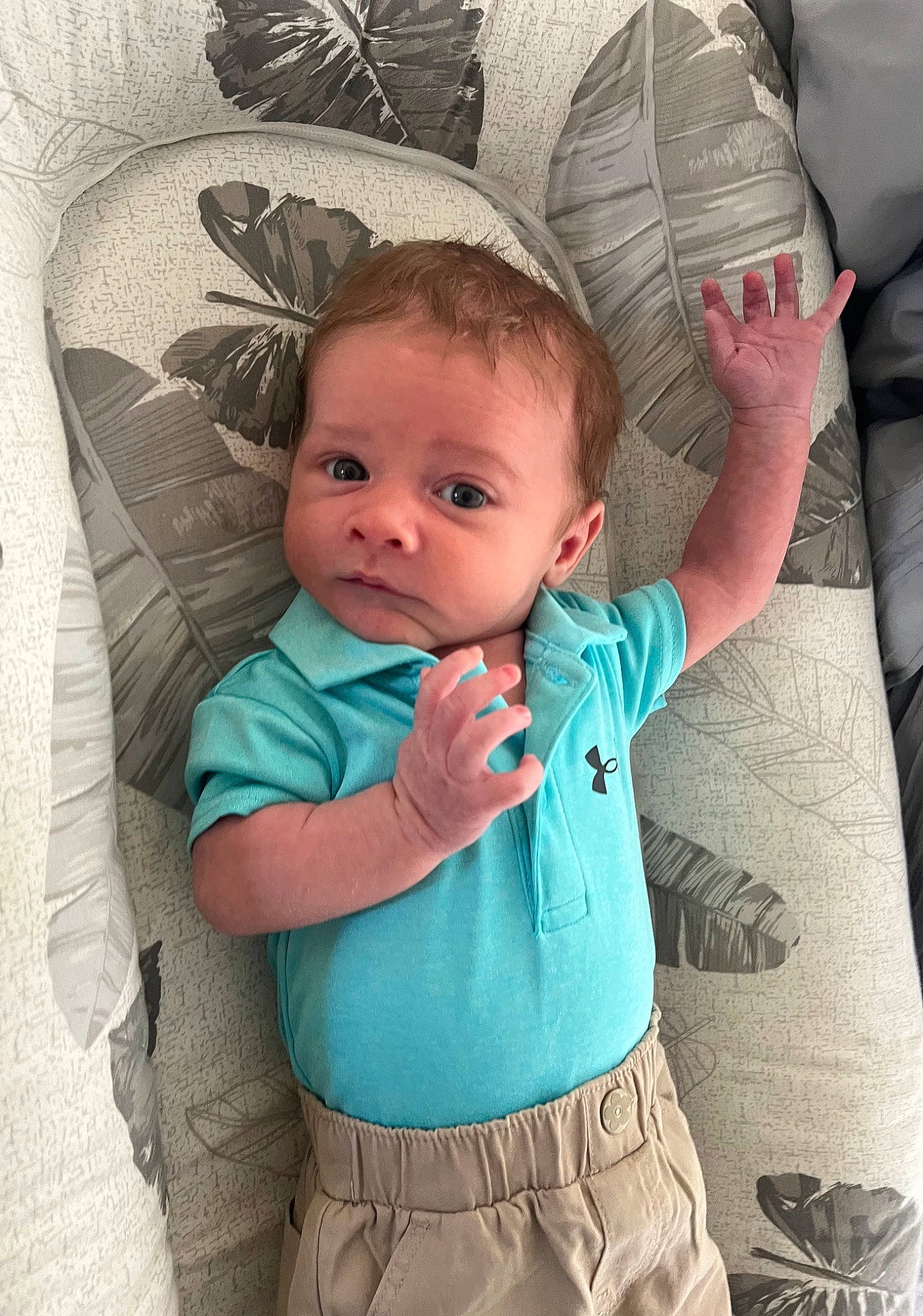 Drake is registered to the contest to win money with this photo: azure, baby, baby_toddler_clothing, beauty, cheek, comfort, hairstyle, happy, iris, linens, person, photograph, pink, product, shoulder, sitting, skin, sleeve, textile, toddler