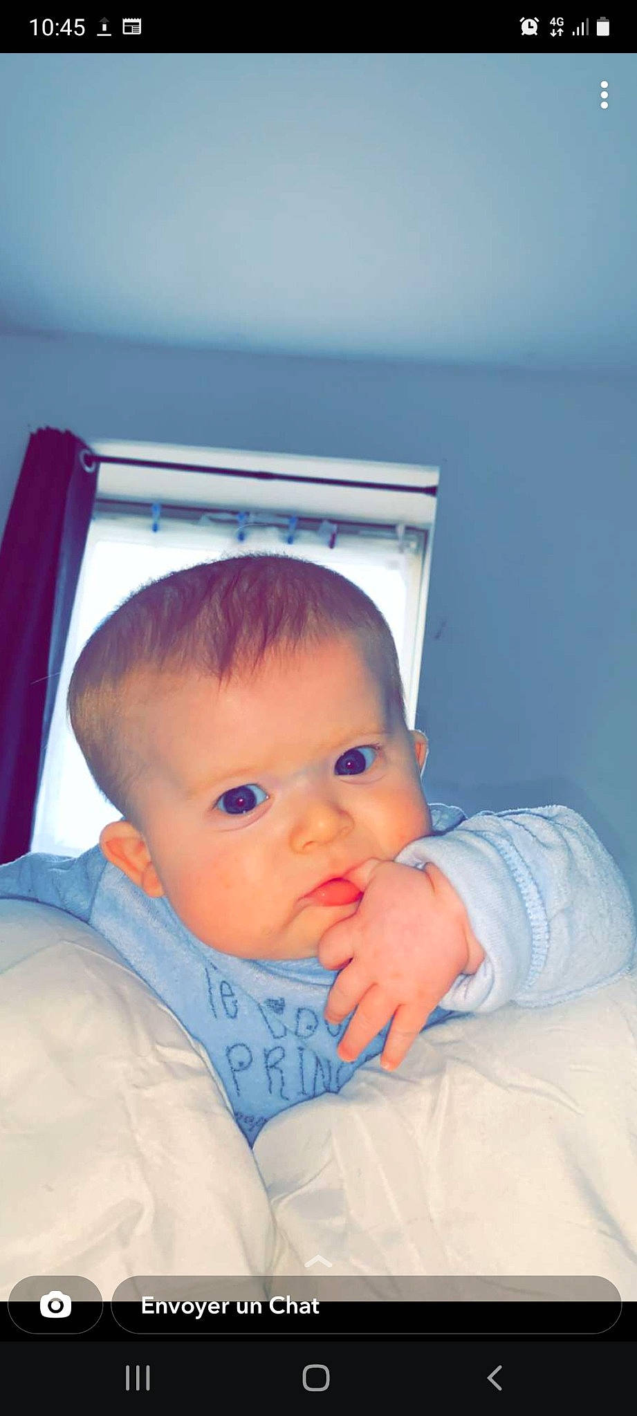 James participe au concours pour gagner de l'argent avec cette photo : baby, baby_sleeping, baby_toddler_clothing, cheek, chin, comfort, eye, eyebrow, eyelash, face, hair, hairstyle, head, human_body, iris, mouth, nose, person, skin, sleeve