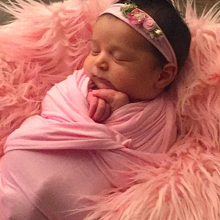 Isabel joined the competition — help win amazing prizes! child, fun, fur, girl, hair_accessory, headgear, headpiece, infant, person, pink, skin, textile, toddler