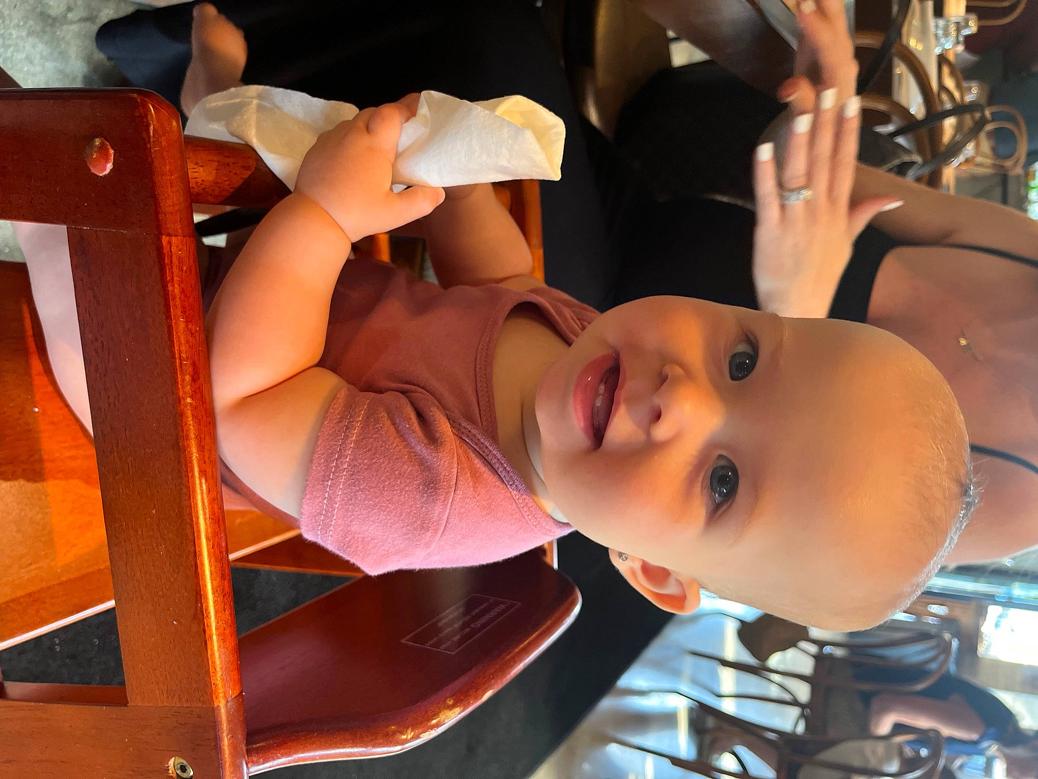 Bree joined the competition — help win amazing prizes! abdomen, chest, child, elbow, eyewear, fun, hat, human_leg, joy, leisure, person, sitting, smile, thigh, toddler, tree, vacation, wood