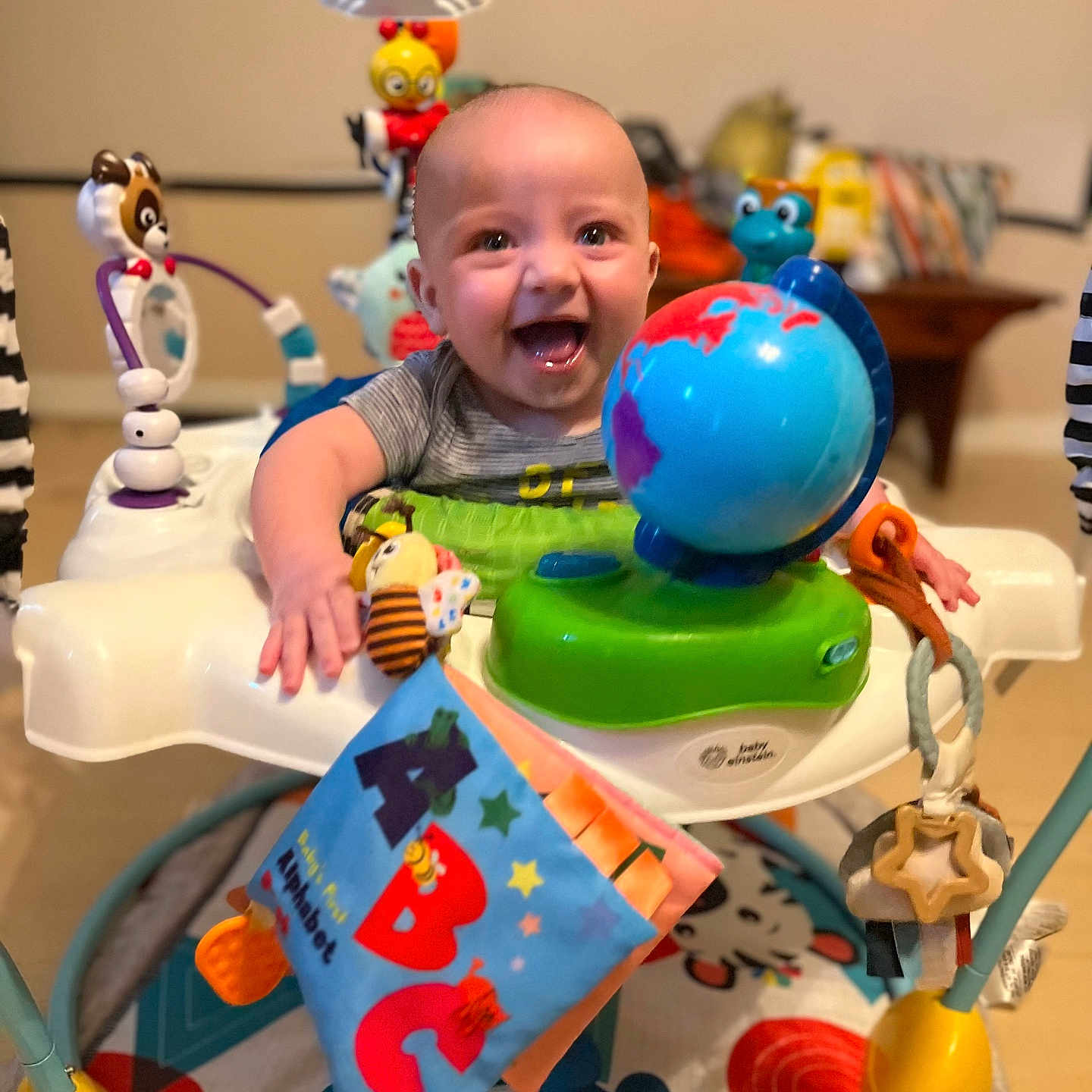 Lucca joined the competition — help win amazing prizes! baby, babylaughing, balloon, cream, dessert, face, food, furniture, happy, head, icing, indoors, laughing, people, person, photography, portrait, smile, table, toy