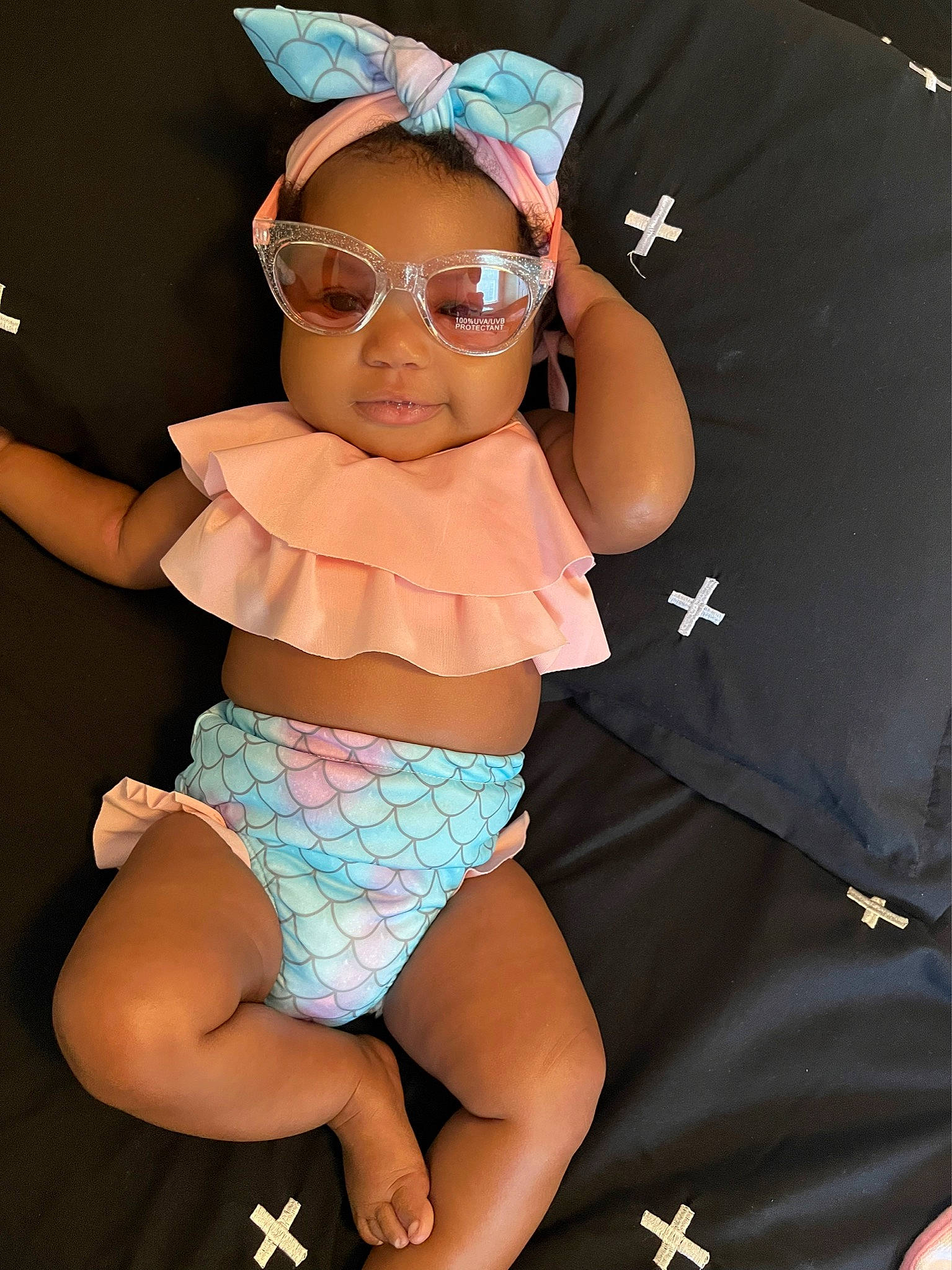 Kinsley joined the competition — help win amazing prizes! abdomen, azure, blond, chest, electric_blue, fashion, goggles, human_leg, leg, lingerie, long_hair, person, pink, sunglasses, thigh, tie, trunk, undergarment, underpants, vision_care