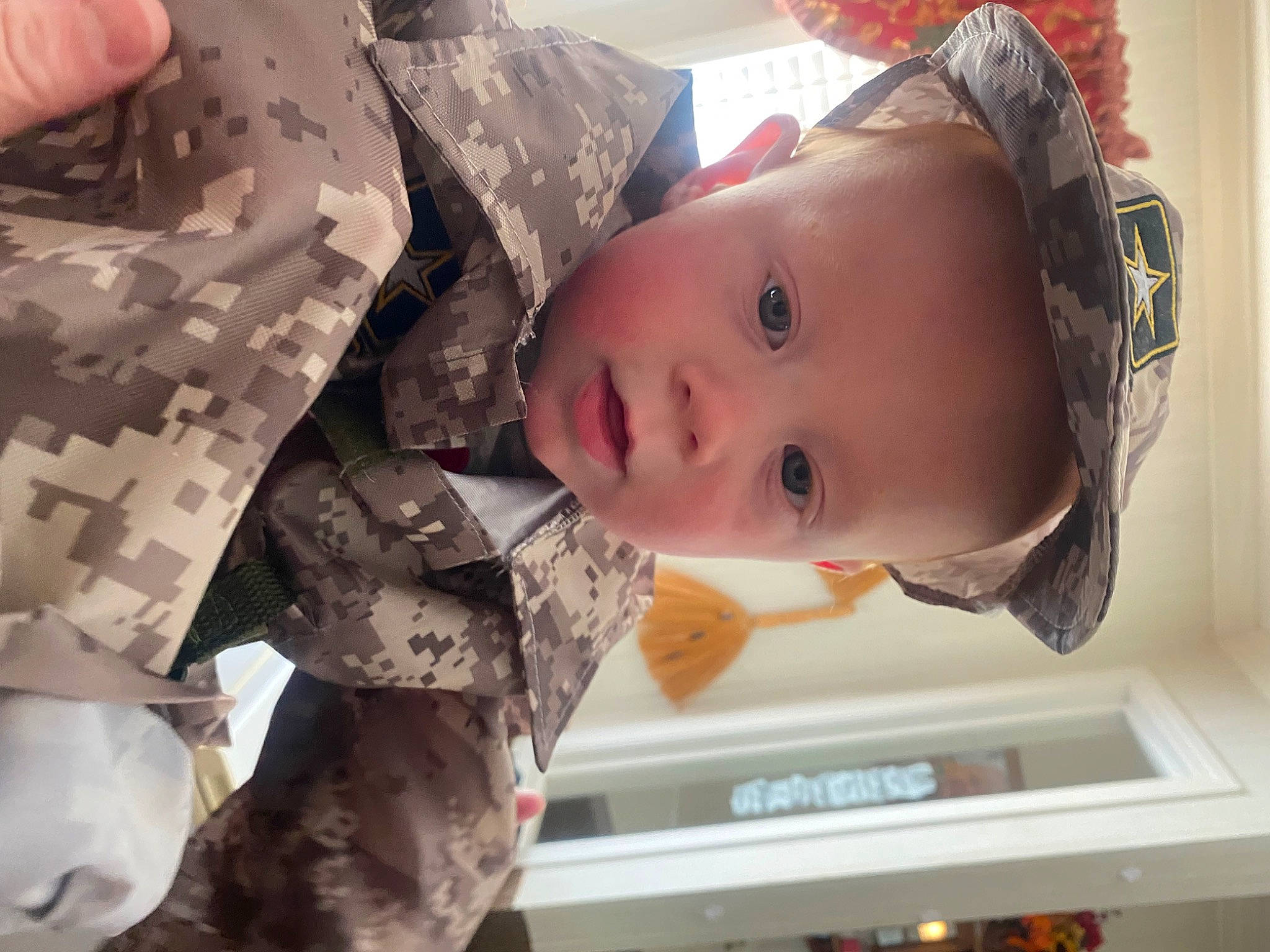 Arthur joined the competition — help win amazing prizes! baby, baby_products, cheek, child, fashion_accessory, fun, headwear, machine, military_camouflage, pattern, person, product, toddler