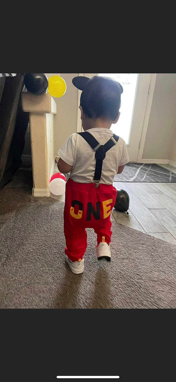 Kyngston joined the competition — help win amazing prizes! baby, baby_toddler_clothing, child, costume, door, event, fictional_character, flooring, fun, hardwood, hat, mascot, person, room, sitting, stuffed_toy, sweatpant, t_shirt, toddler, toy