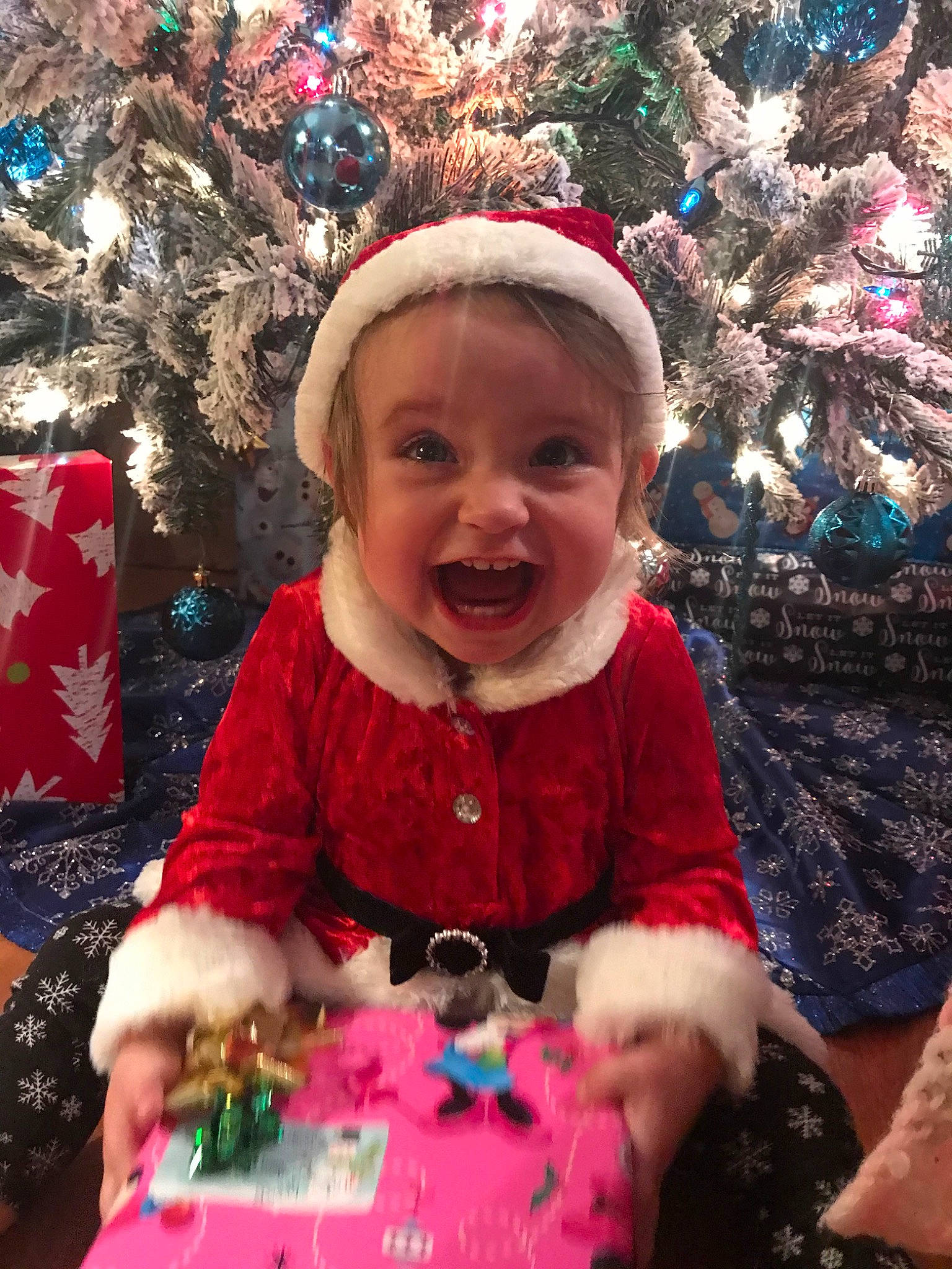 Amilia joined the competition — help win amazing prizes! child, christmas, christmas_eve, event, happy, holiday, joy, person, play, smile, toddler
