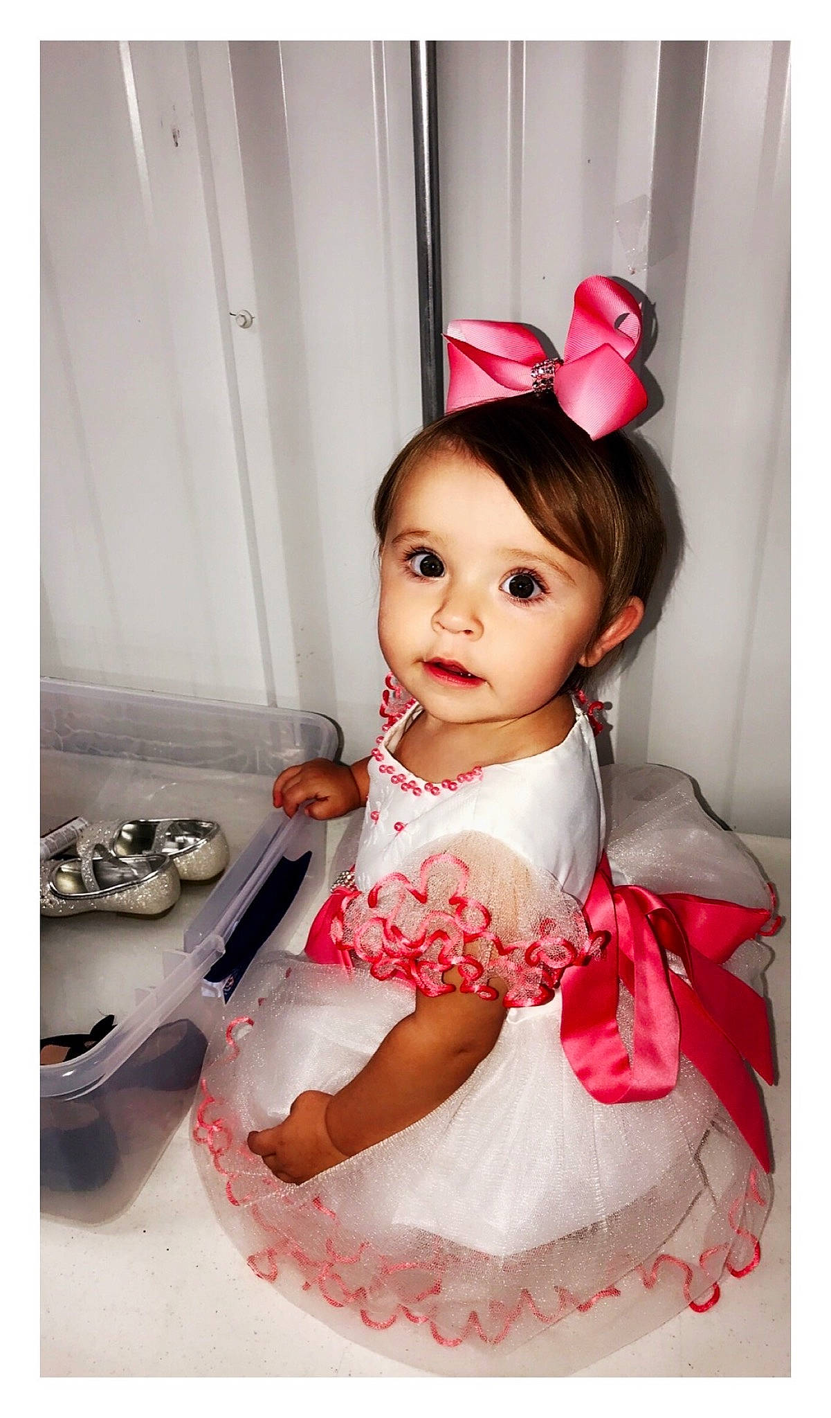 Amilia is registered to the contest to win money with this photo: baby, baby_products, baby_toddler_clothing, ballet_tutu, child, clothing, costume, daughter, dress, fashion_accessory, hair_accessory, headband, person, petal, pink, product, textile, toddler