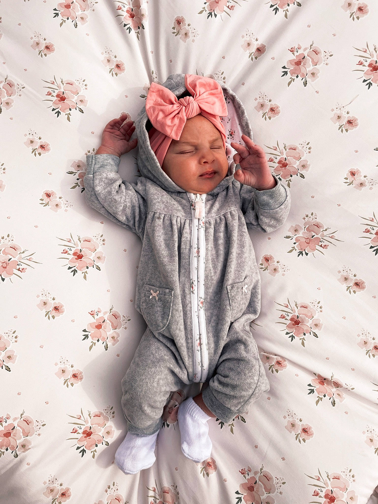 Zelena joined the competition — help win amazing prizes! arm, baby, baby_toddler_clothing, child, comfort, fashion_accessory, gesture, hand, happy, headwear, hood, linens, magenta, outerwear, pattern, peach, person, pink, sleeve, textile