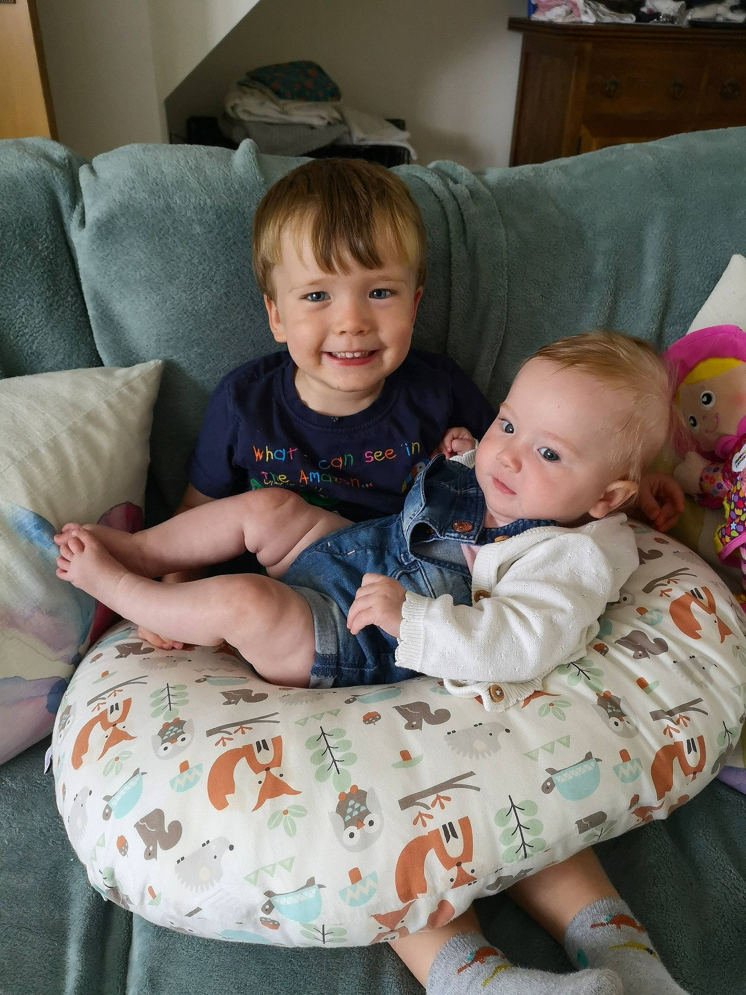 Callum joined the competition — help win amazing prizes! baby, baby_toddler_clothing, cheek, child, comfort, couch, eye, face, hairstyle, happy, human_body, iris, joy, lap, living_room, mammal, person, room, sitting, skin