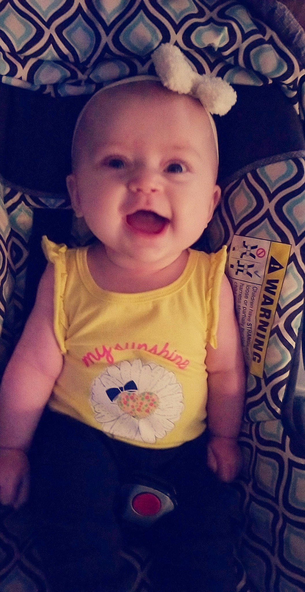 Brixley joined the competition — help win amazing prizes! baby_toddler_clothing, black, blue, cheek, chin, eye, eyebrow, happy, head, light, lip, mouth, neck, nose, organ, person, skin, sleeve, smile, textile