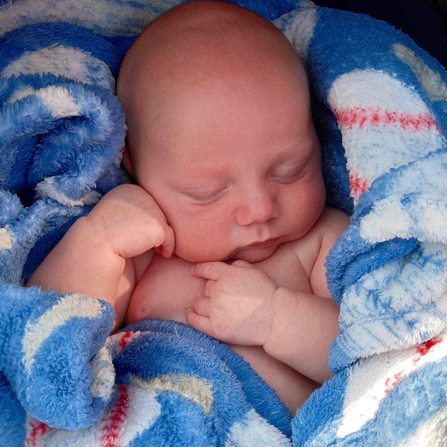 Austin joined the competition — help win amazing prizes! baby, bed, bedroom, blanket, crib, face, furniture, head, indoors, infantbed, newborn, person, photography, portrait, quilt, room, sleeping, towel